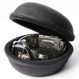 Carcasă neagră portabilă de călătorie pentru ceas