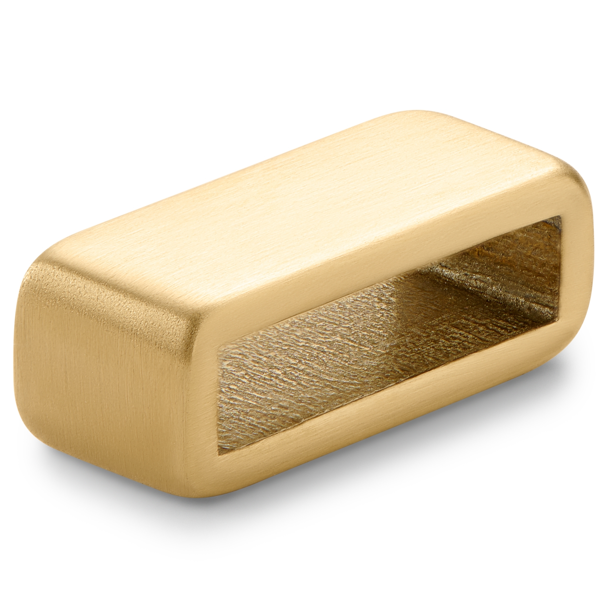 Nomen | Dickes goldfarbenes Glied für Leder ID Armbänder - 1