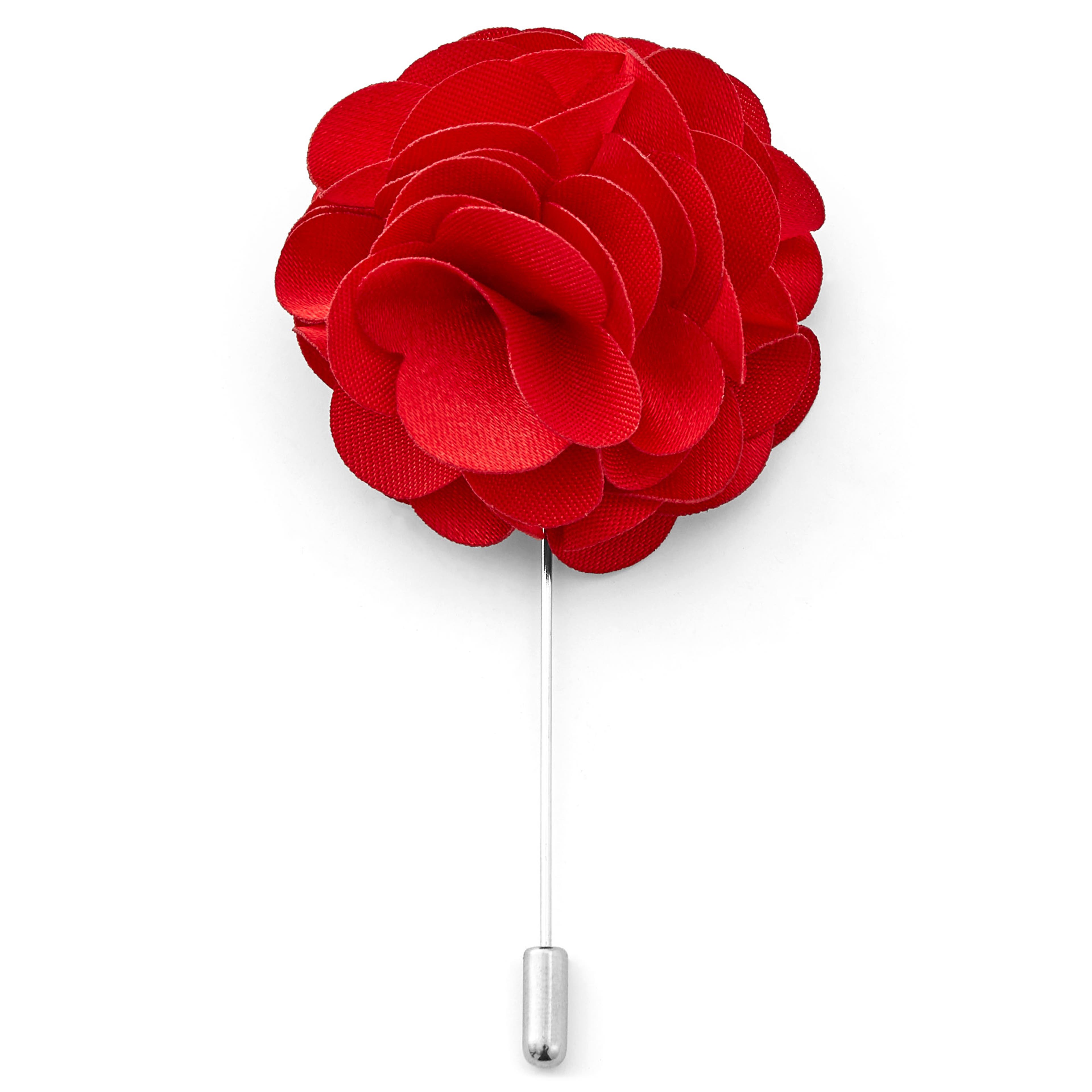 Deep Red Luxurious Flower Lapel Pin