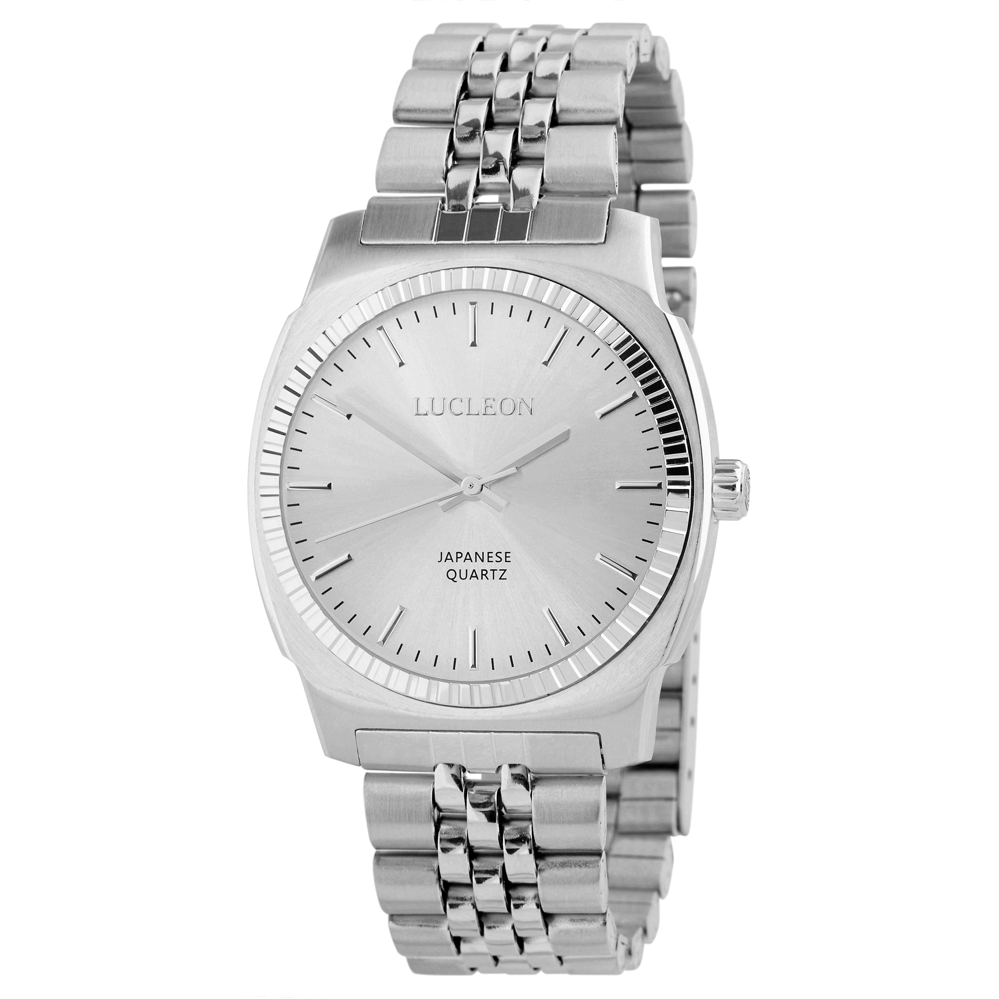 Major Silver Tone Minimalist Stainless Steel Watch With Silver