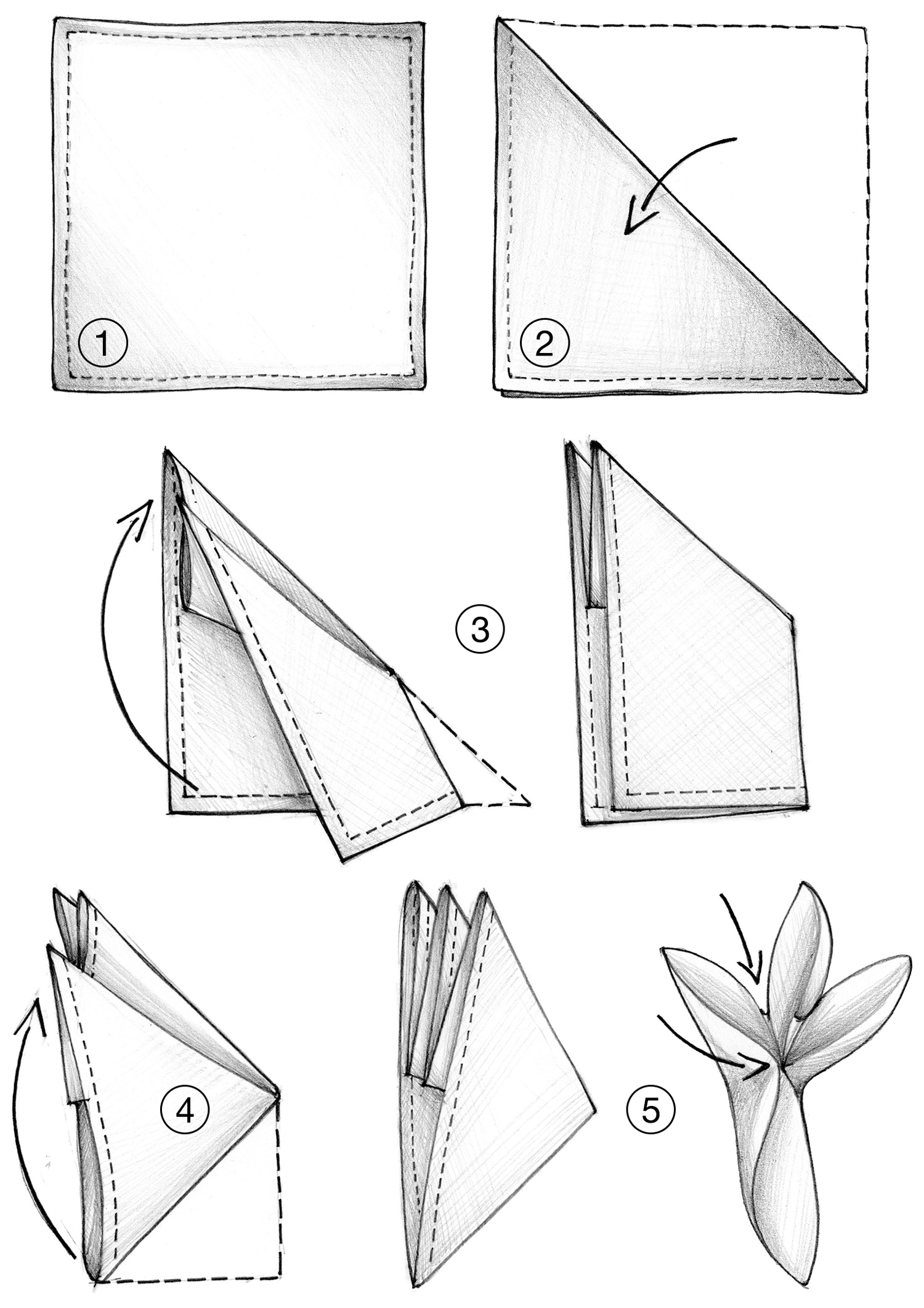 The 3 Petals Pocket Square Fold