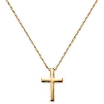 Argentia | Colar com Cruz Polida em Prata de Lei Banhada a Ouro 14K Argentia | Colar com Cruz Polida em Prata de Lei Banhada a Ouro 14K