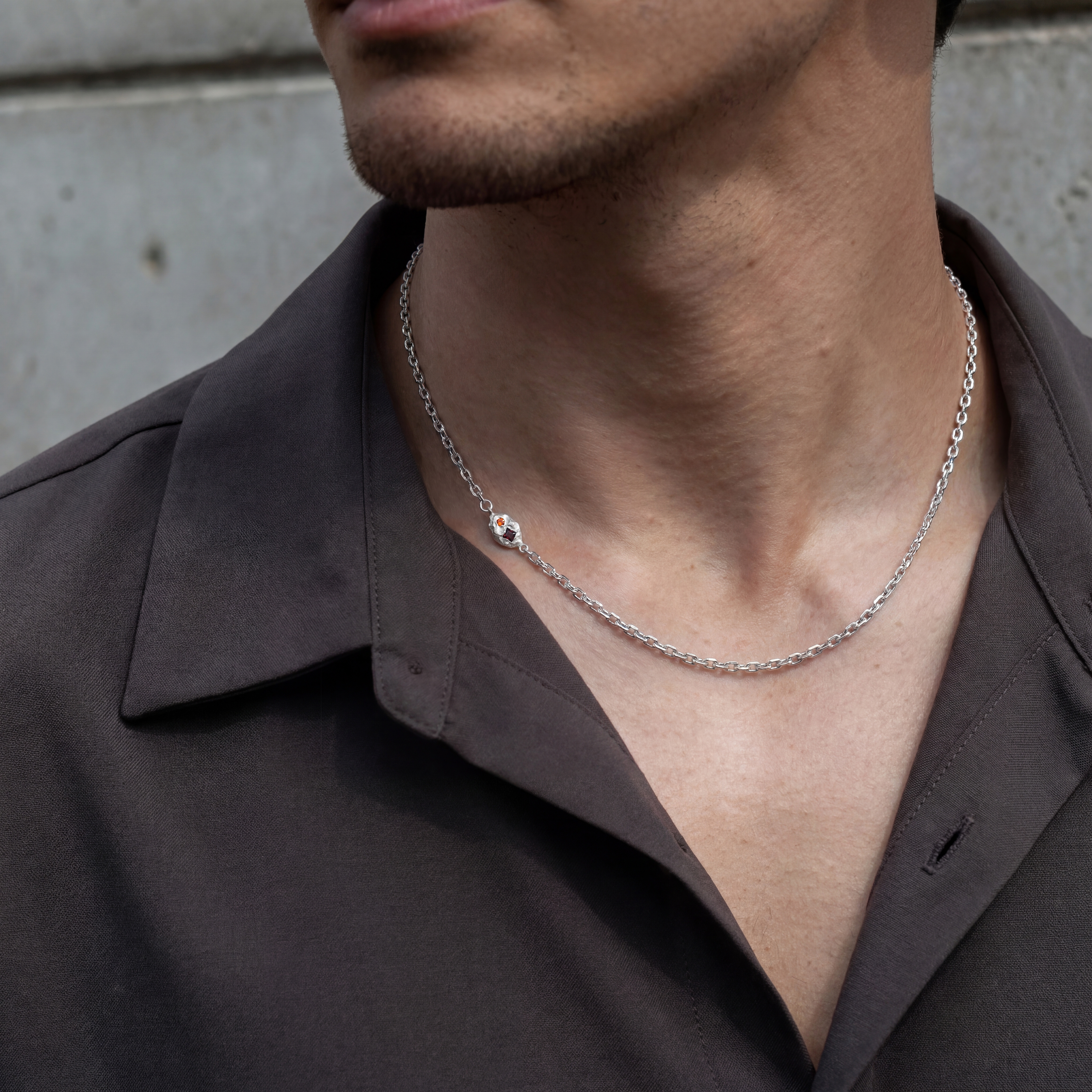 Hidden Gem | Inferno ketting van 925 sterling zilver - 4