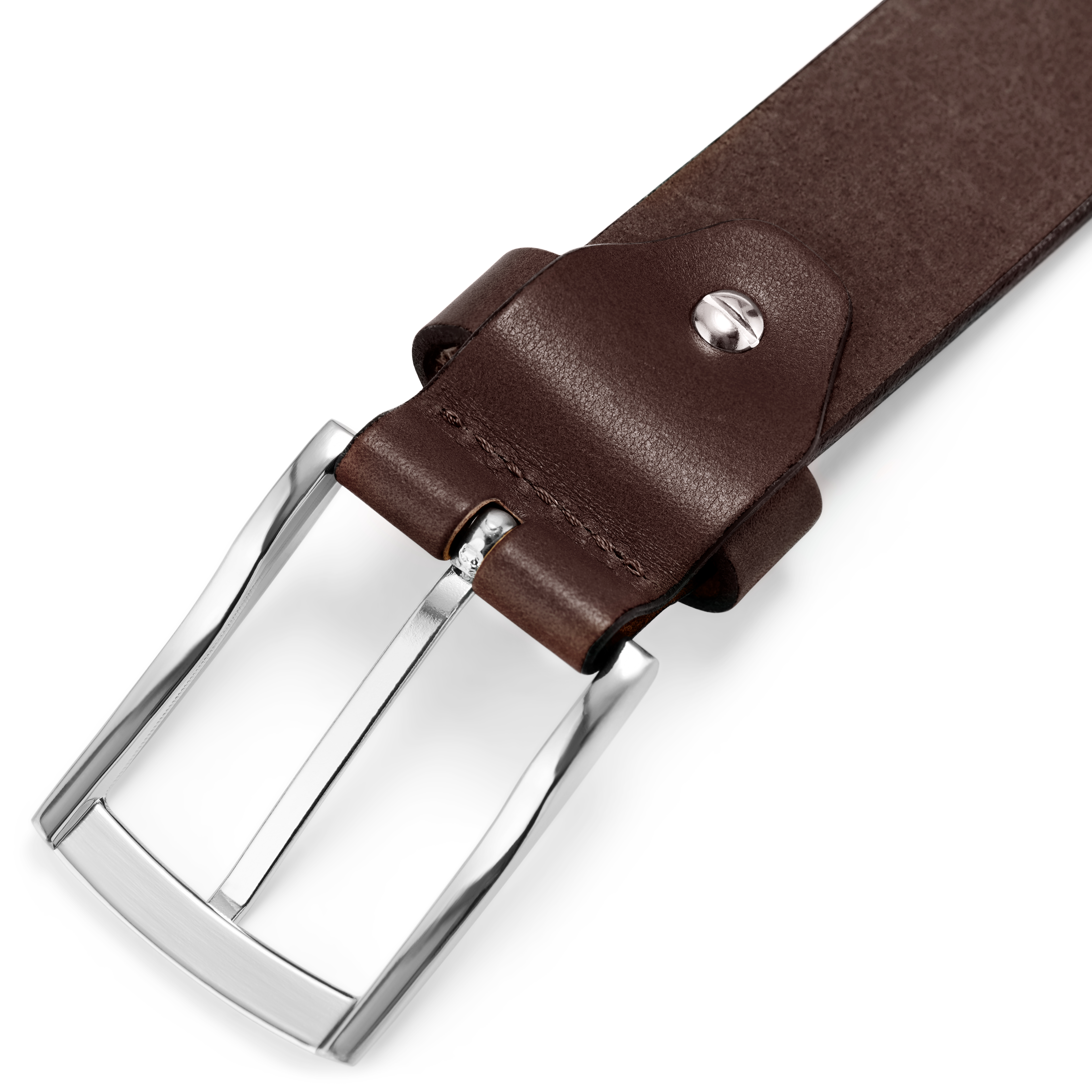 Brązowy pasek ze skóry licowej Henry XL - 5