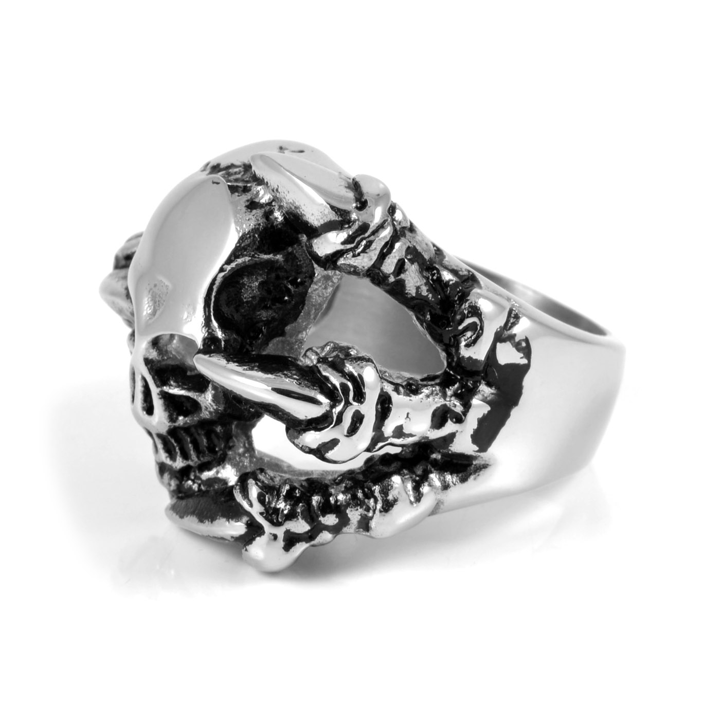 Ατσαλένιο Δαχτυλίδι Eagle Talons Skull - 1