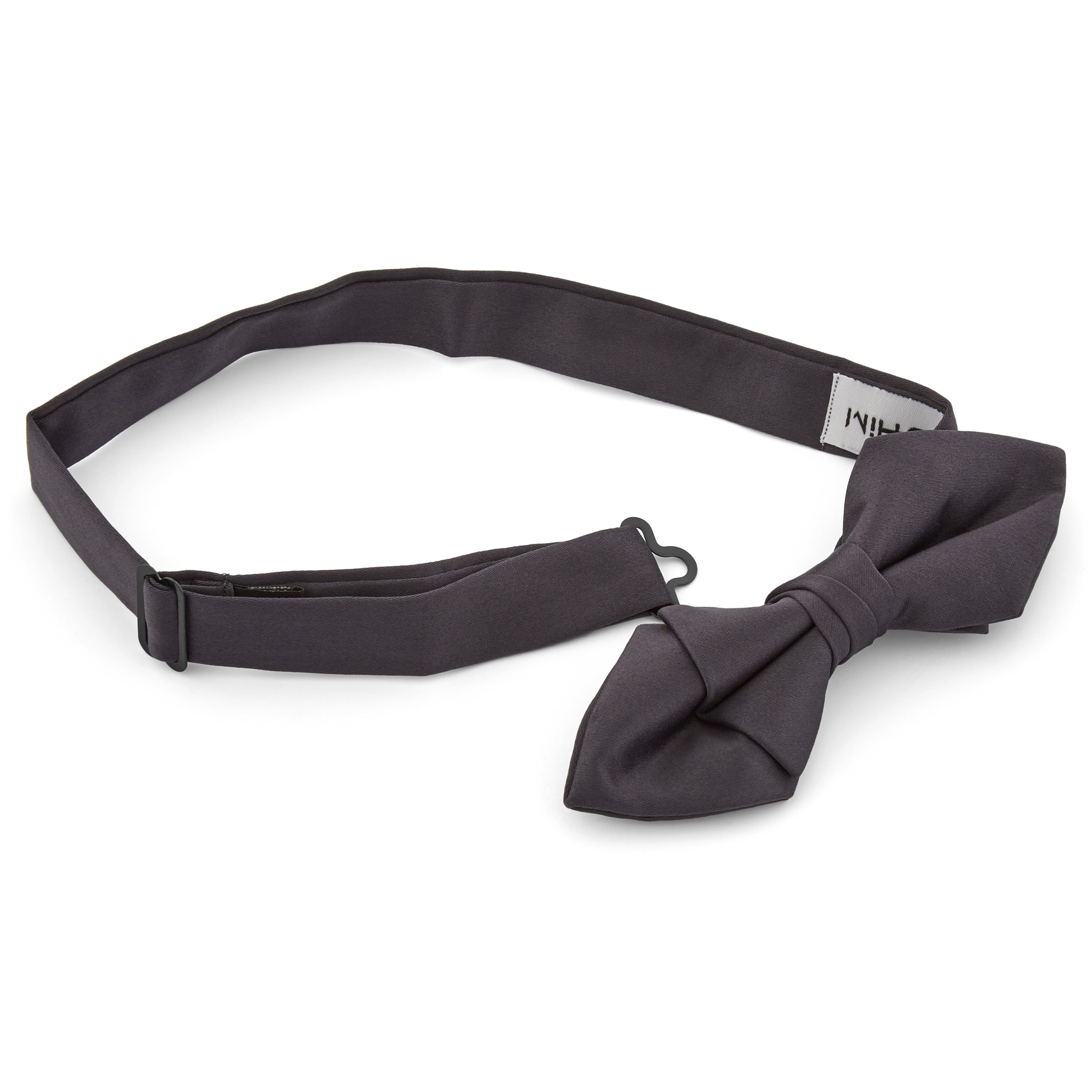 Puntige Antracietgrijze Basic Vlinderdas - 2