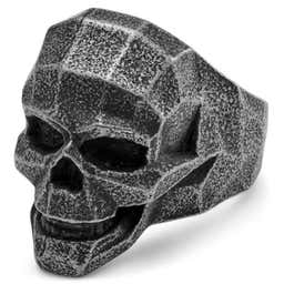 Mack | Dark gray & Black Stainless Steel Skull Ring