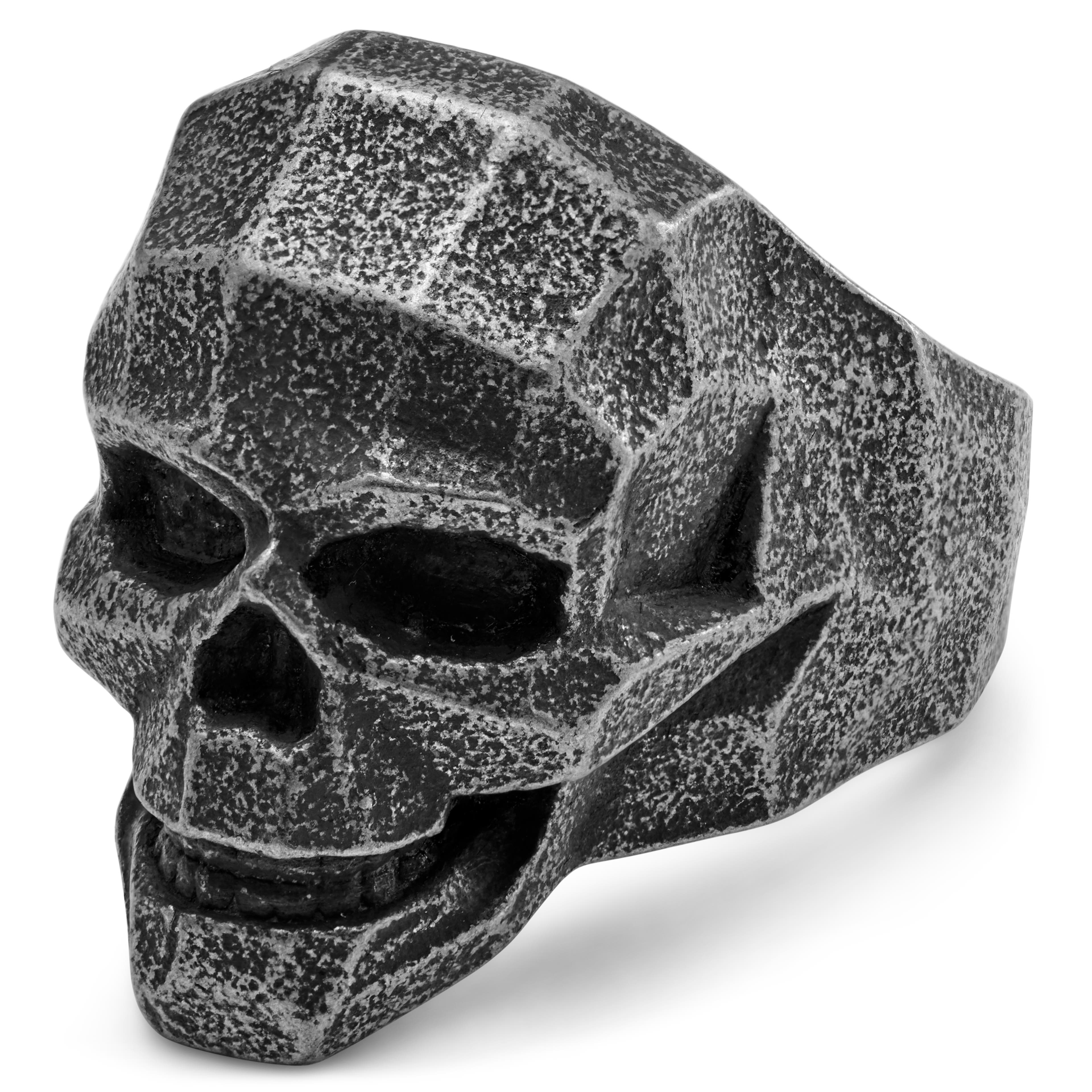 Mack Grey Skull Ring 