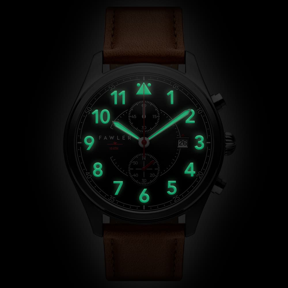 hover: Fraser | Black & Brown Pilot’s Chronograph Watch hover: Fraser | Black & Brown Pilot’s Chronograph Watch