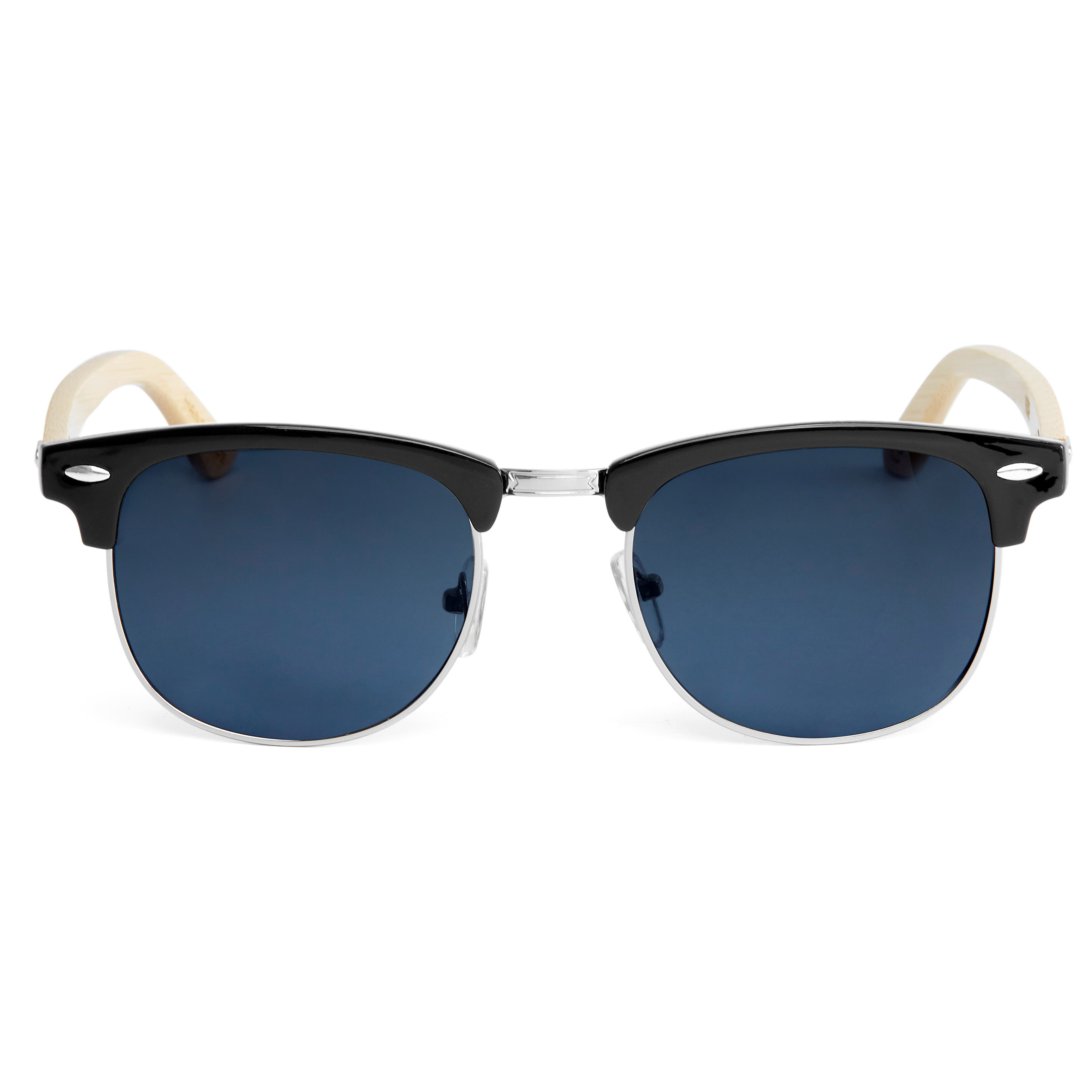 Black Browline Wood Smoke Sunglasses