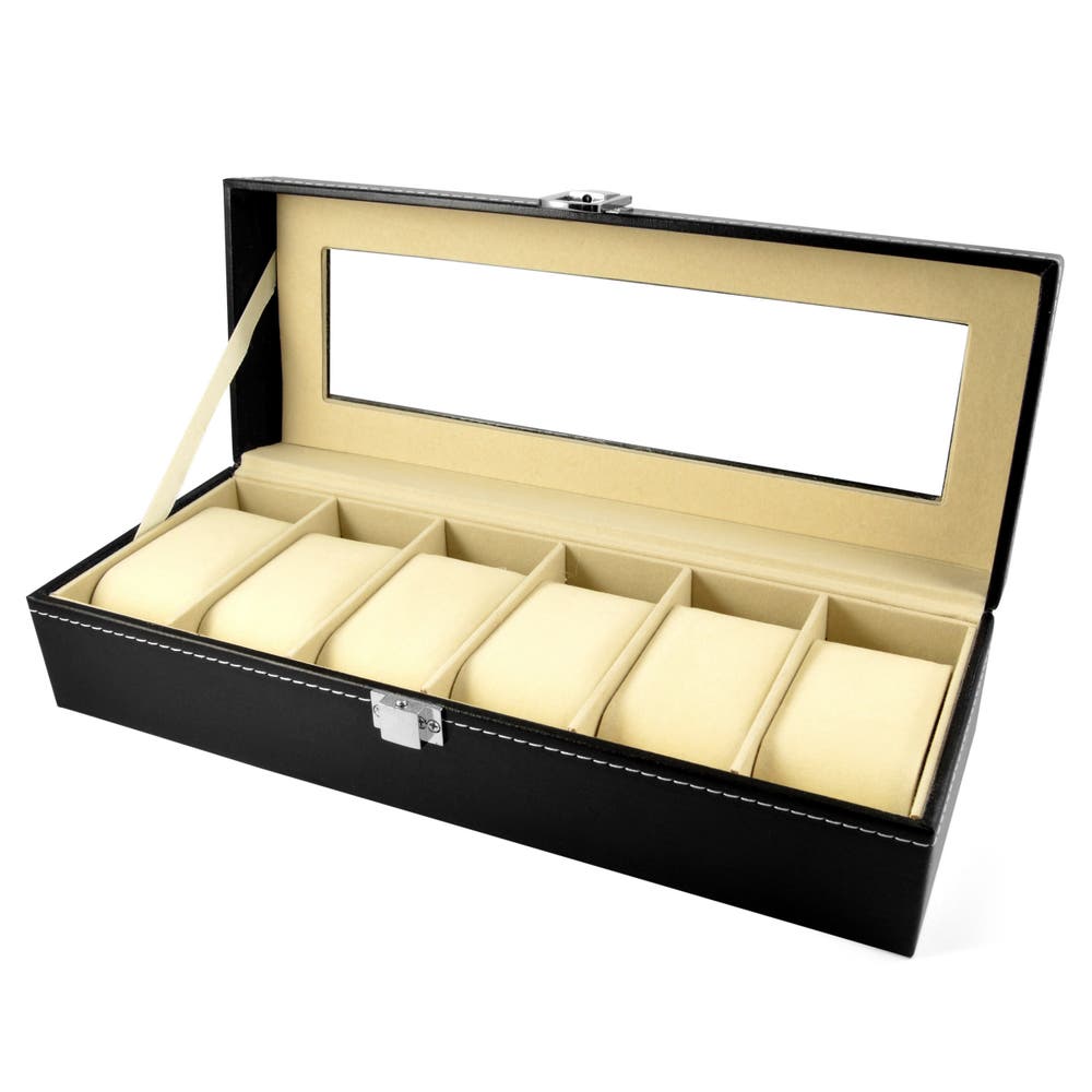 hover: Leatherette Watch Case - 6 Watches hover: Leatherette Watch Case - 6 Watches