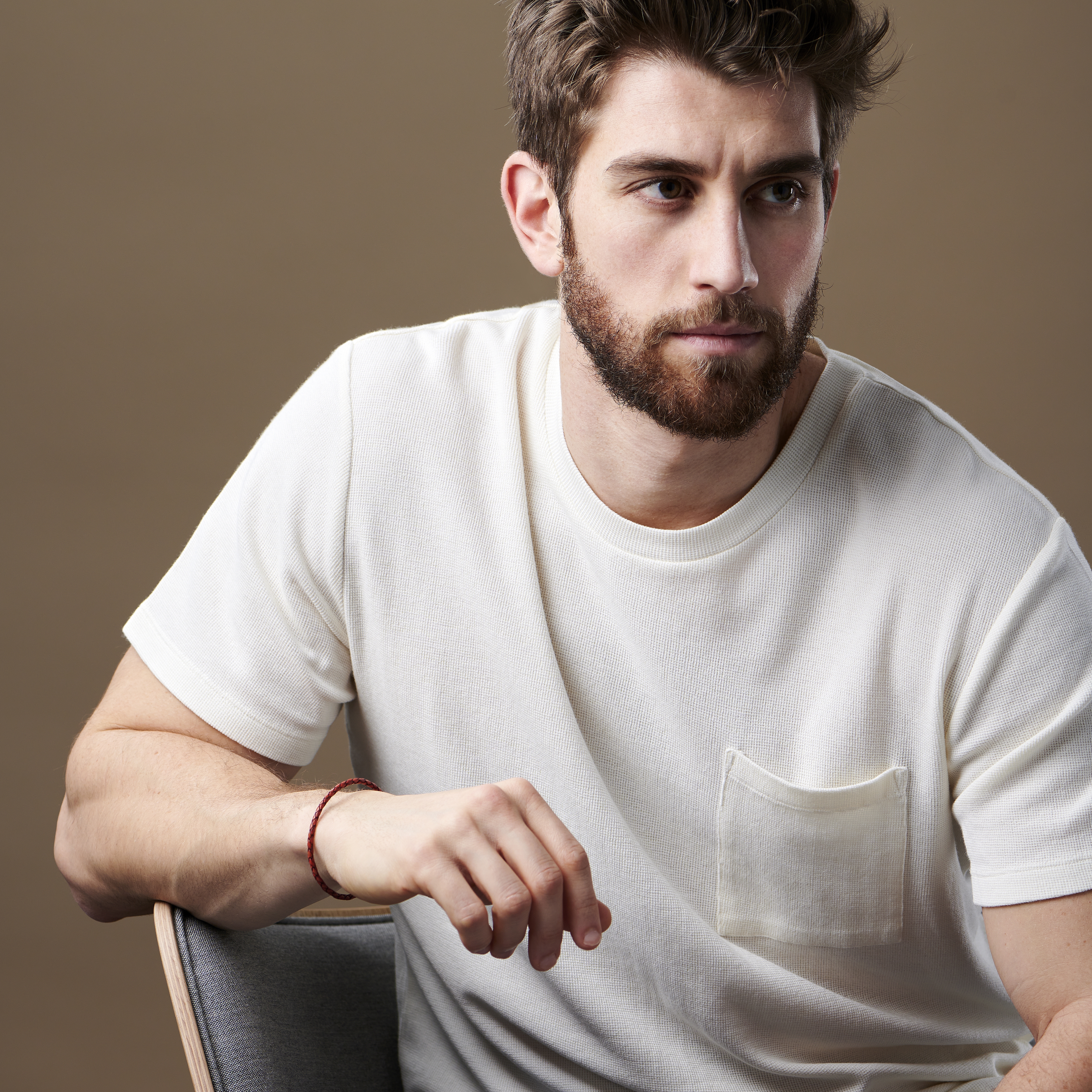 Tynt Brunt Boloflettet Lærarmbånd - 6