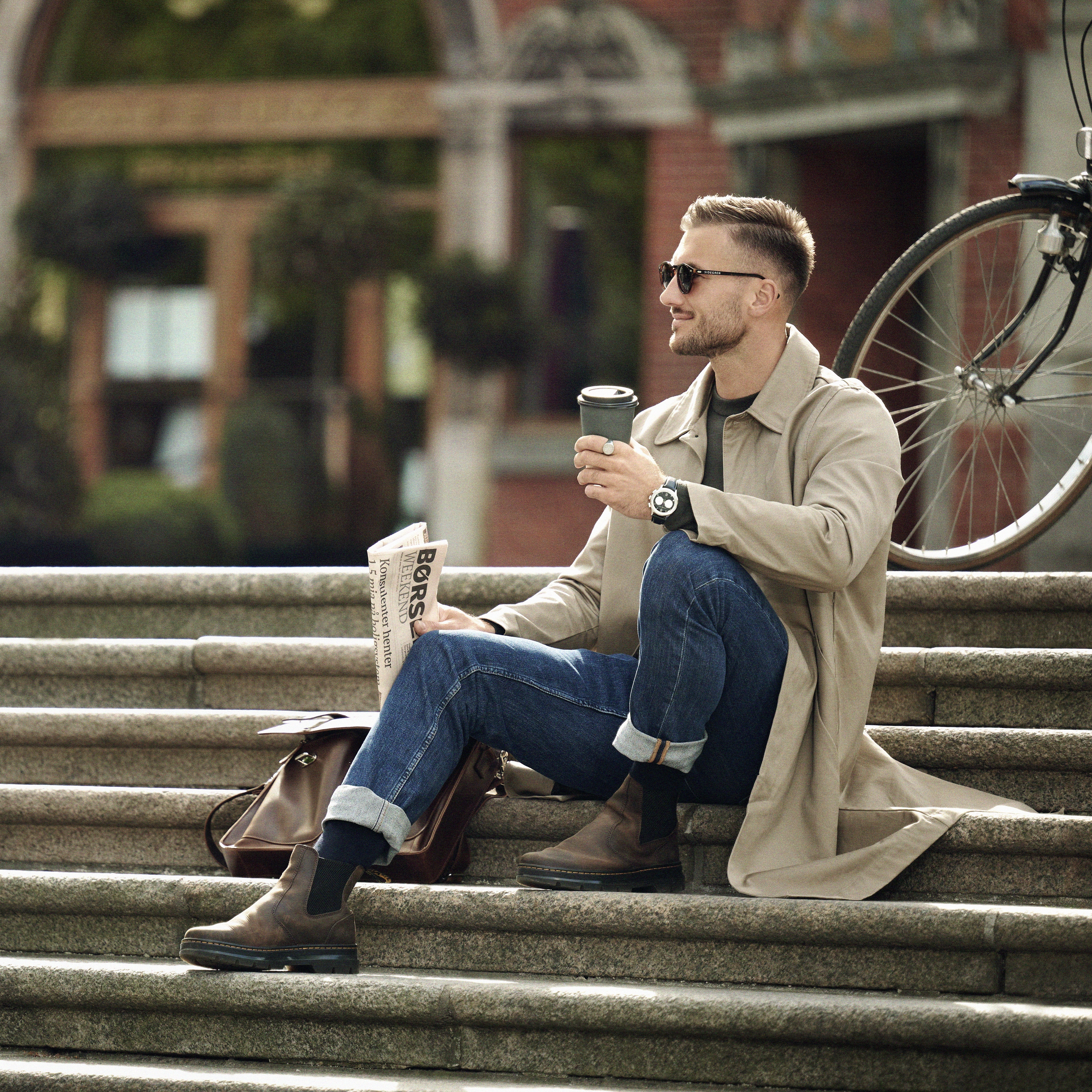 Cicero | Montre chronographe vintage noire - 4