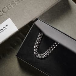 Catena Scatola Uomo LeCalla Bracciale Uomo Argento Sterling 925 - Catena Scatola 3MM Made In Italy Bracciale Argento 925 Italiano - Foto 2