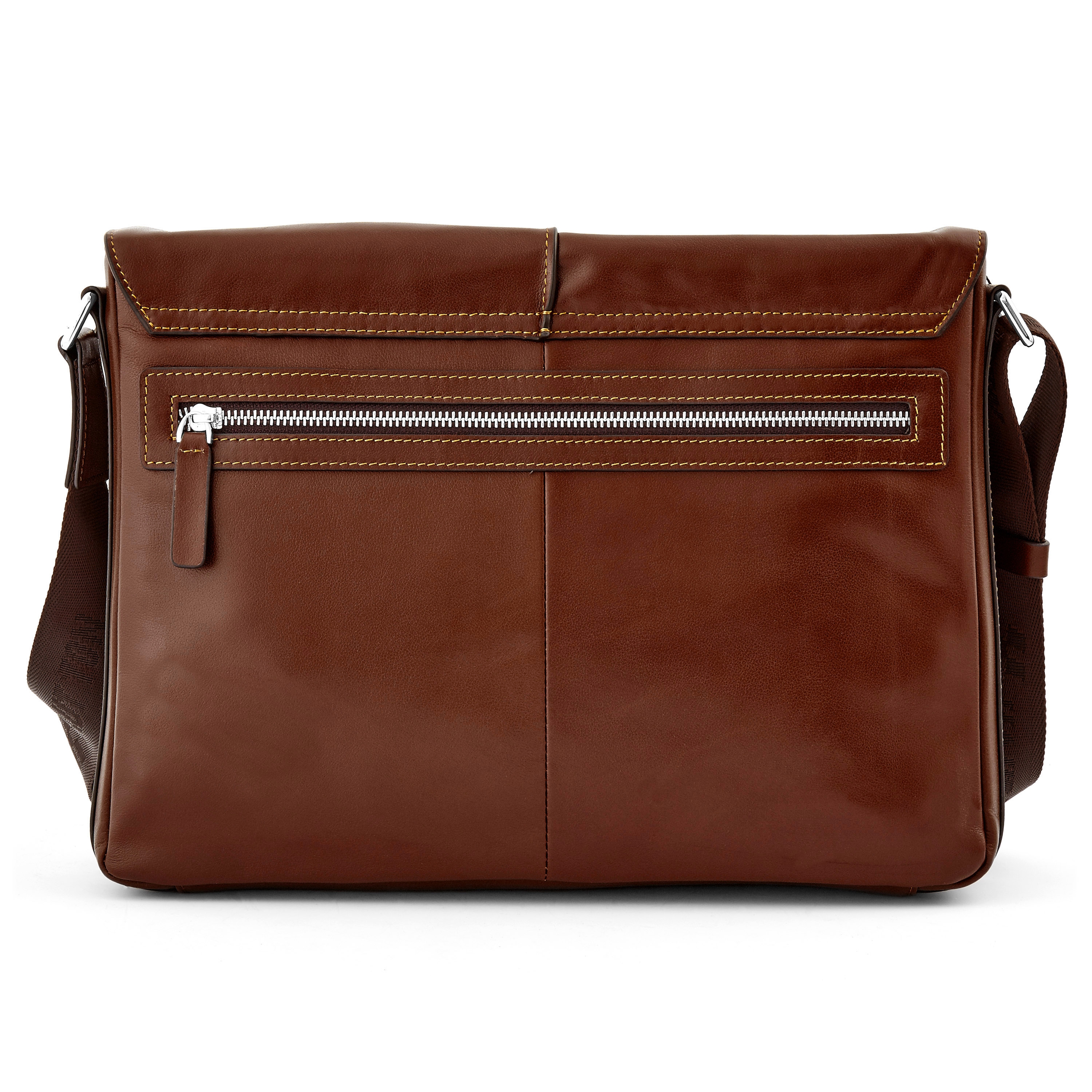 Hautton Skulderveske i Brunt Skinn - 2