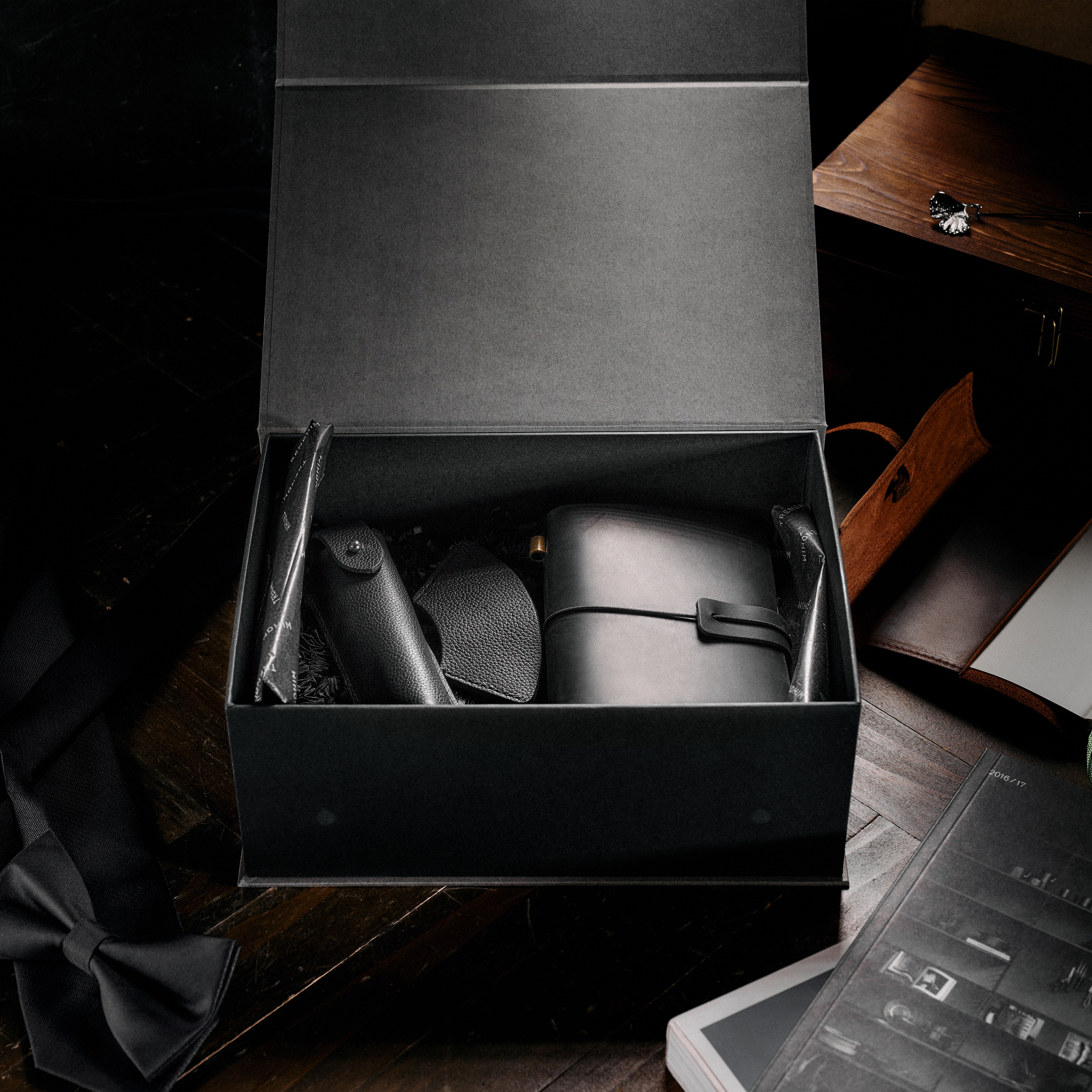 Darčeková krabička pre profesionálnych žurnalistov | Čierna koža - 4