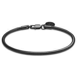 Essentials | 3 mm Gunmetal Black Snake Chain Bracelet