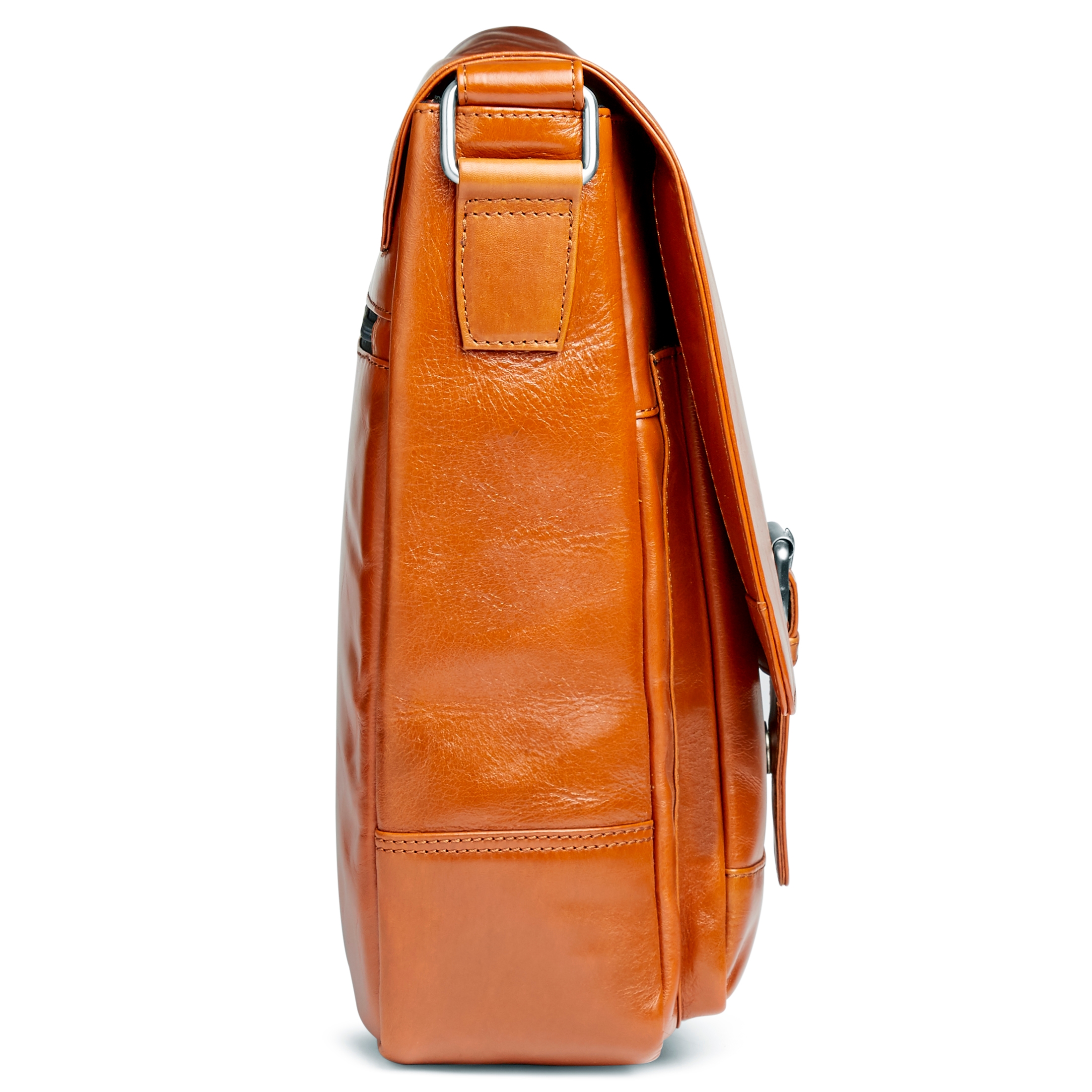 Hellbraune Jasper Messenger Ledertasche - 4