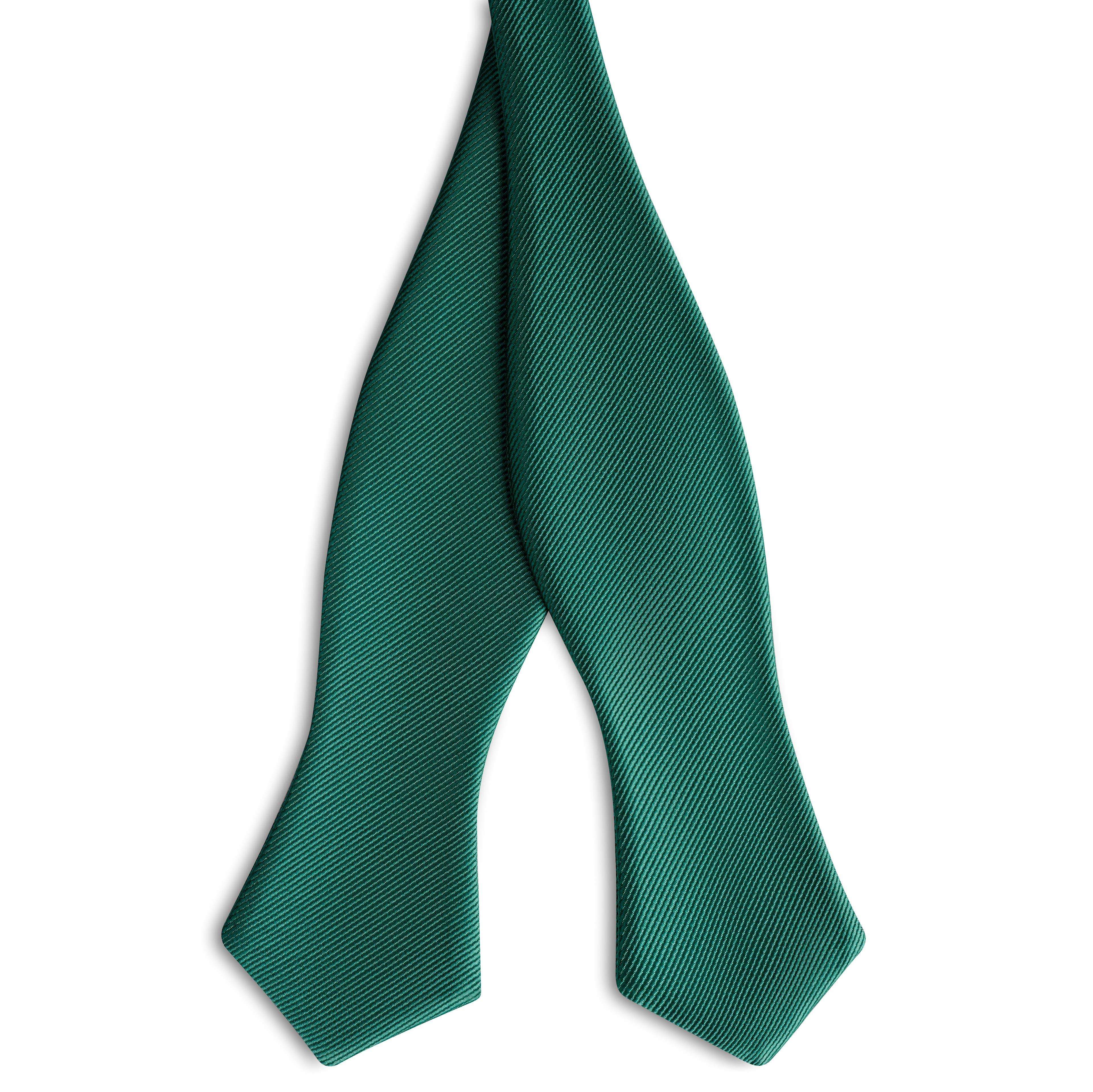 Emerald Green Self-Tie Grosgrain Diamond Tip Bow Tie
