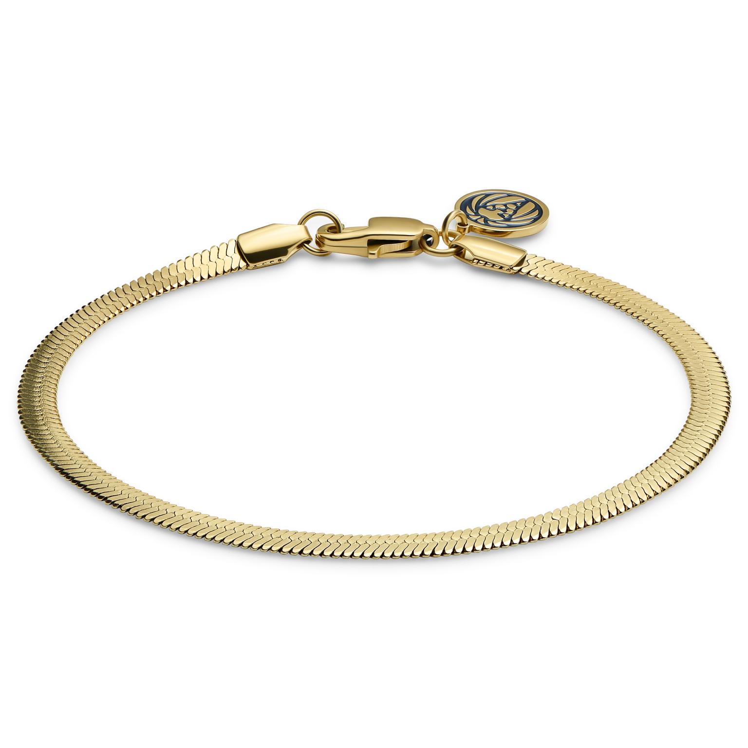 Essentials | 4 mm Gold-Tone Herringbone Chain Bracelet Essentials | 4 mm Gold-Tone Herringbone Chain Bracelet