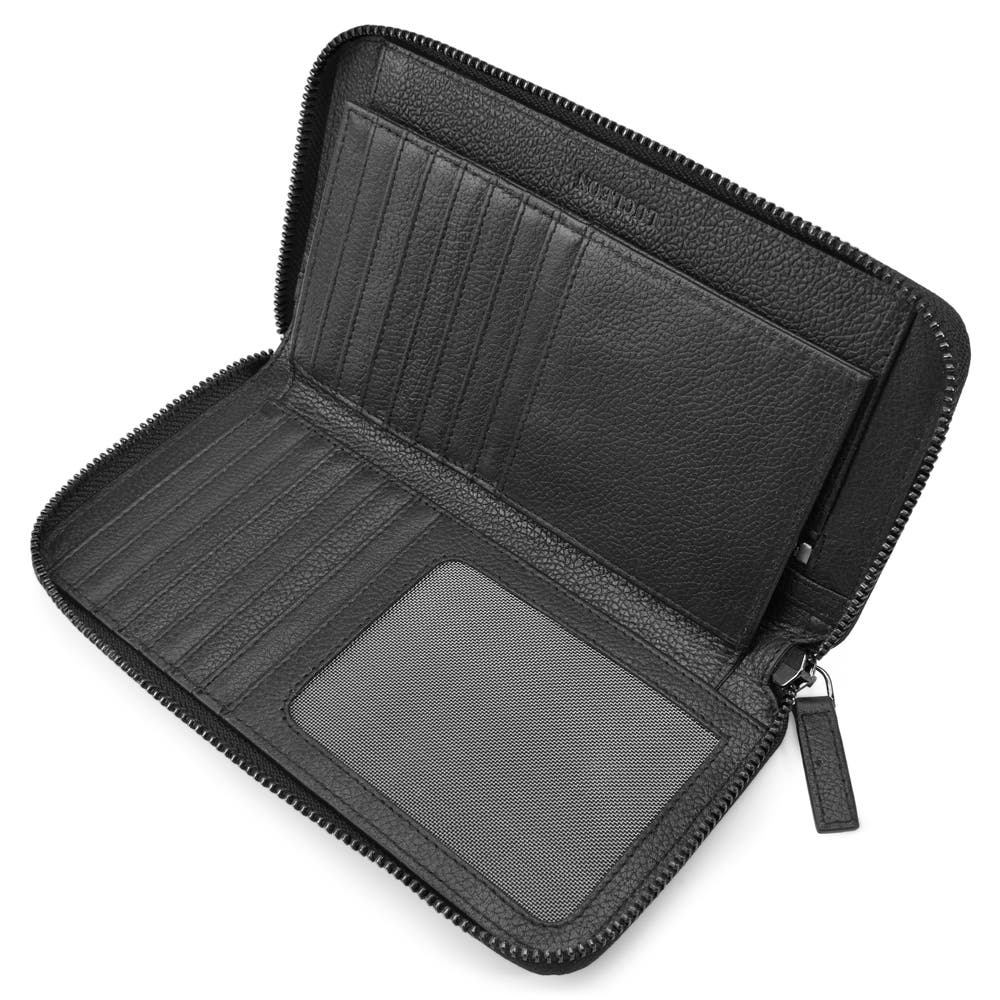 hover: Black Leather RFID-Blocking Wallet hover: Black Leather RFID-Blocking Wallet