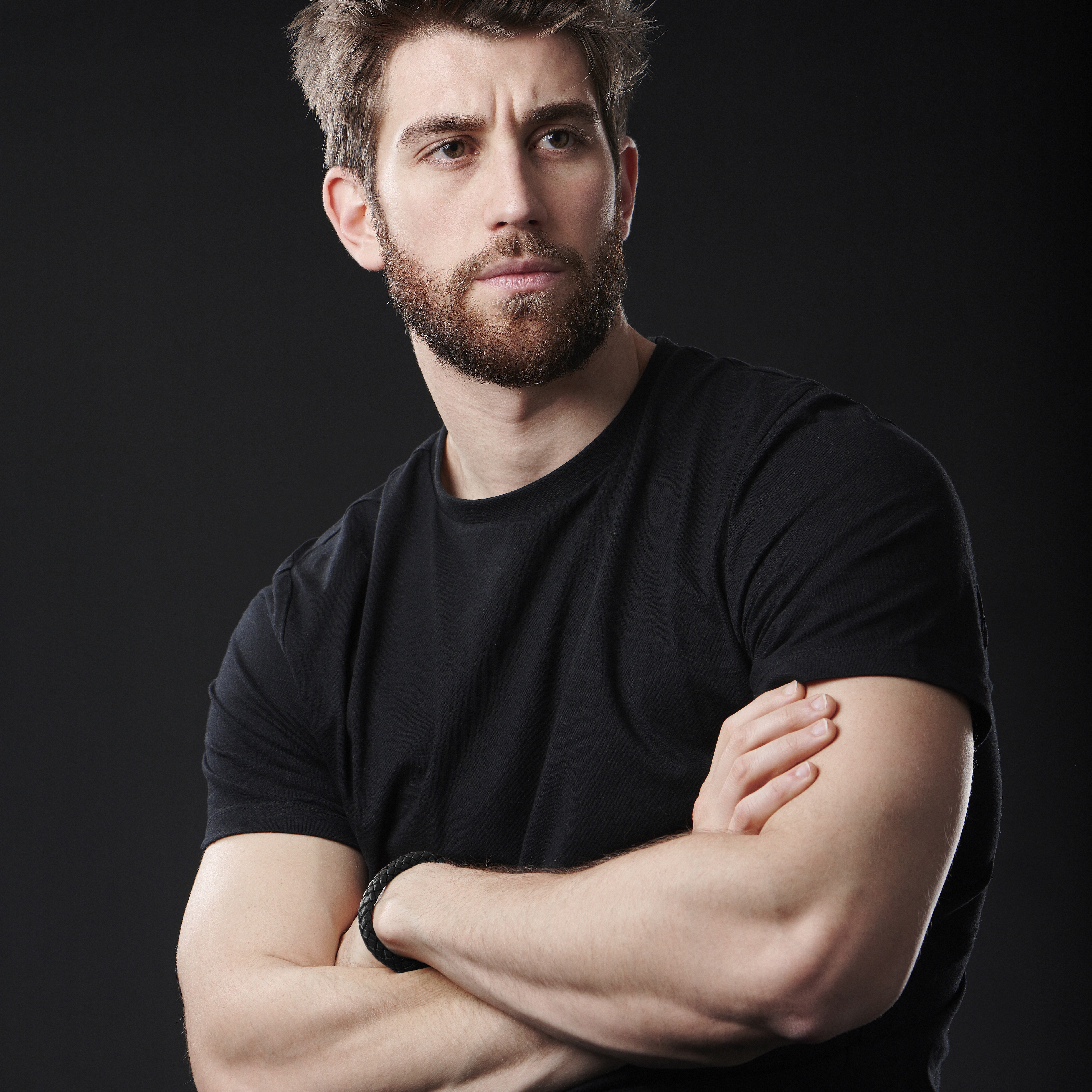 Solid Masculine Boloflettet Leather Bracelet - 5