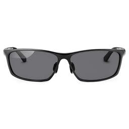 Schwarze Sonnenbrille aus polarisiertem Aluminium