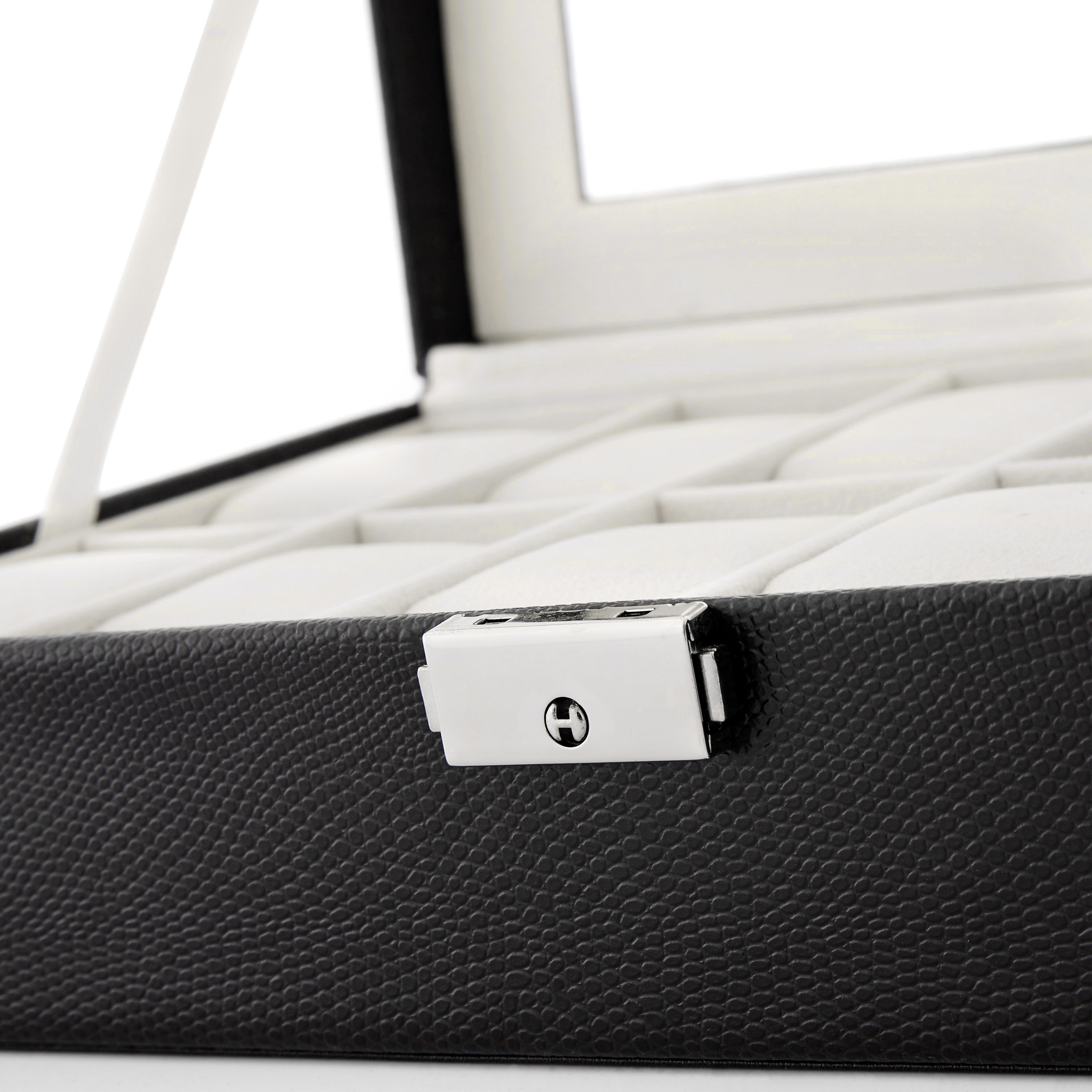 Zwarte Snakeskin Horlogedoos - 12 Horloges - 5