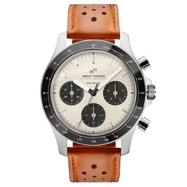 1960 Racing Chronograph | Kirurginteräs, Luonnonvalkoinen & Musta 1960 Racing Chronograph | Kirurginteräs, Luonnonvalkoinen & Musta