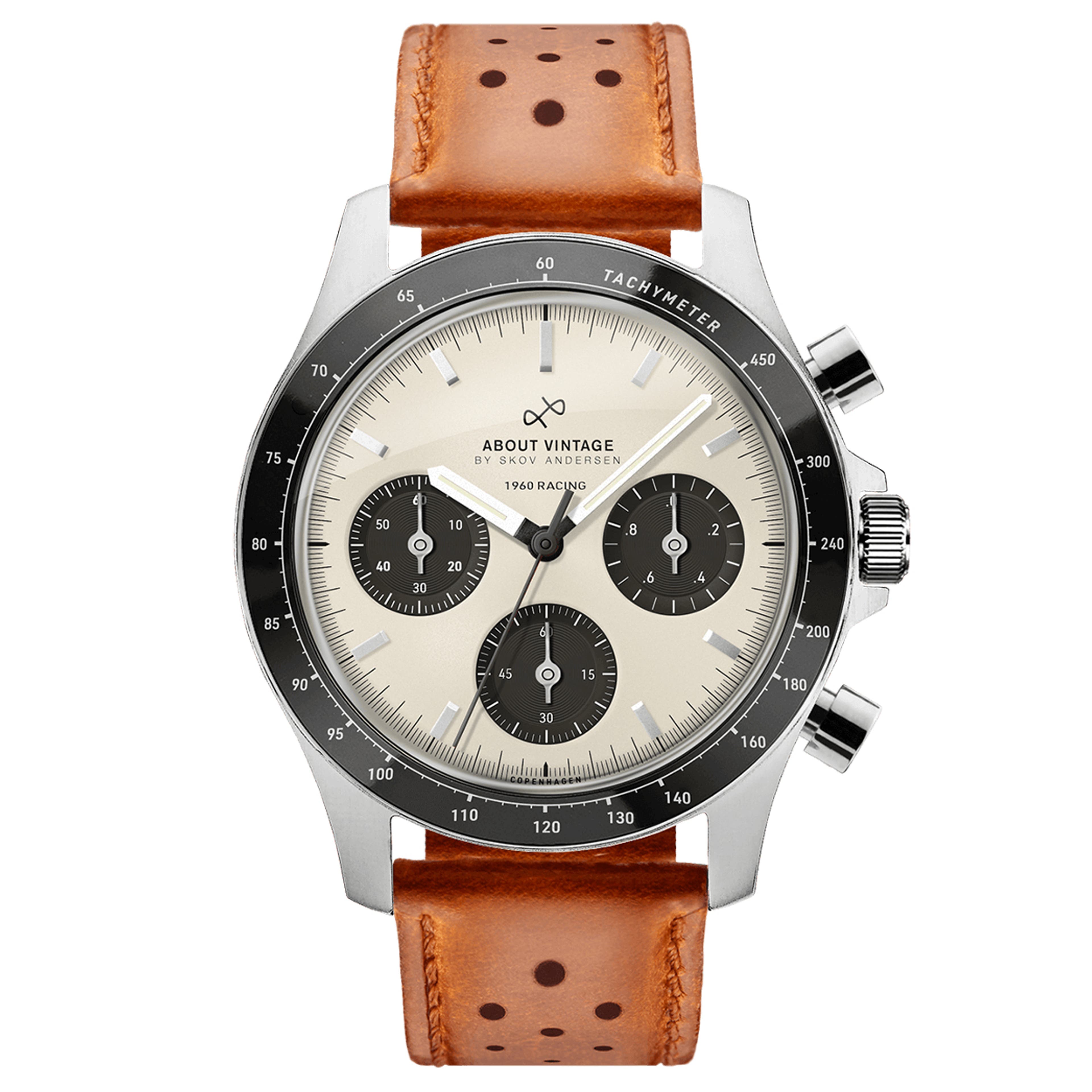 1960 Racing Chronograph | Acier chirurgical, Blanc cassé & Noir 1960 Racing Chronograph | Acier chirurgical, Blanc cassé & Noir