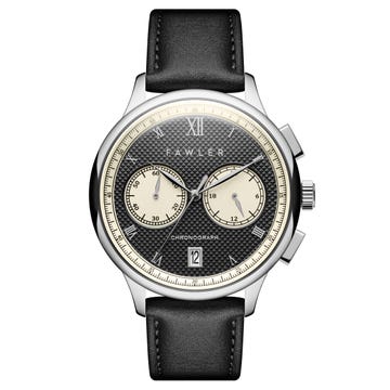 Cicero | Czarny zegarek vintage z chronografem