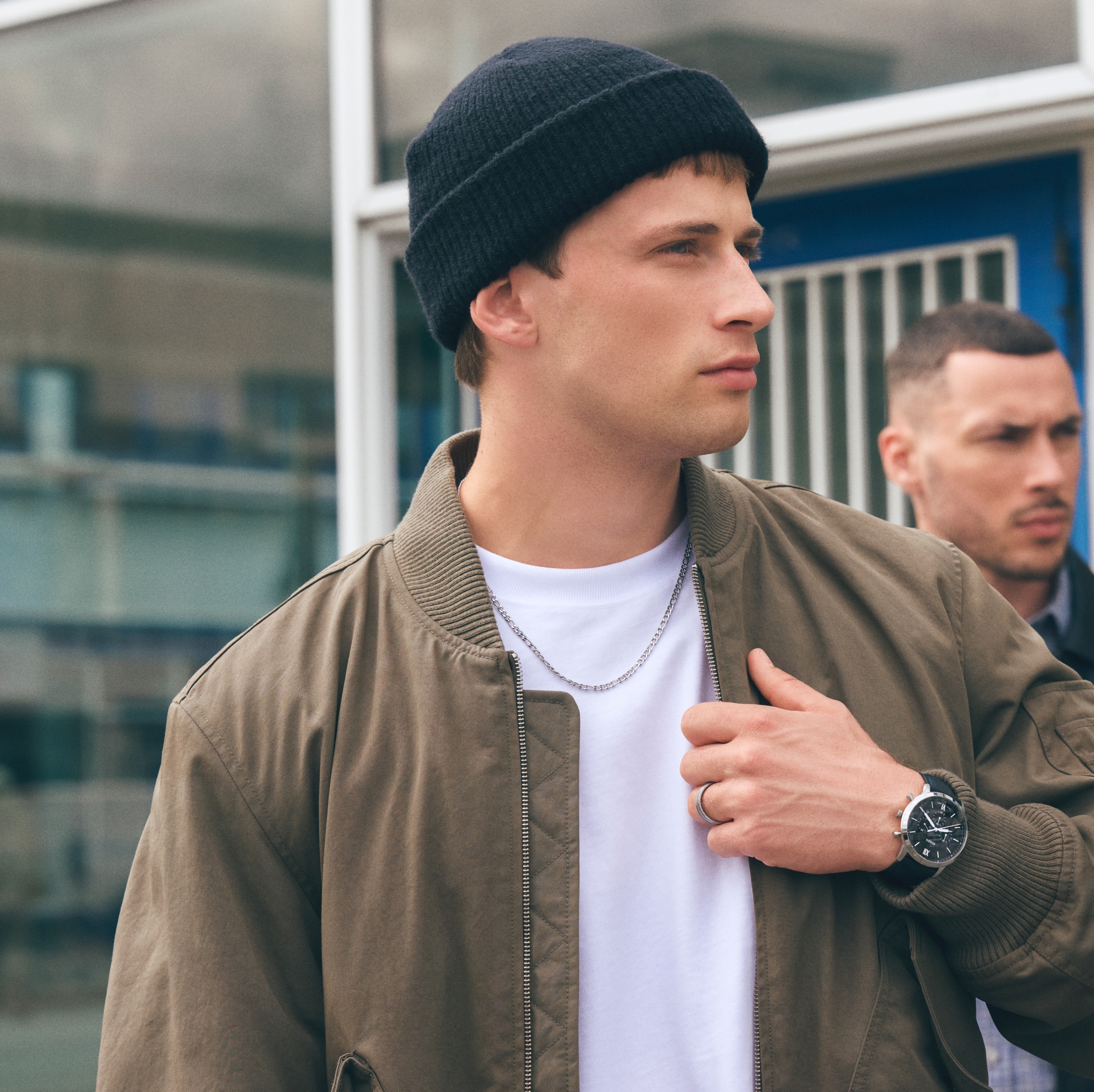 Essentials | Сребристо колие от верижка фигаро 4 мм - 2