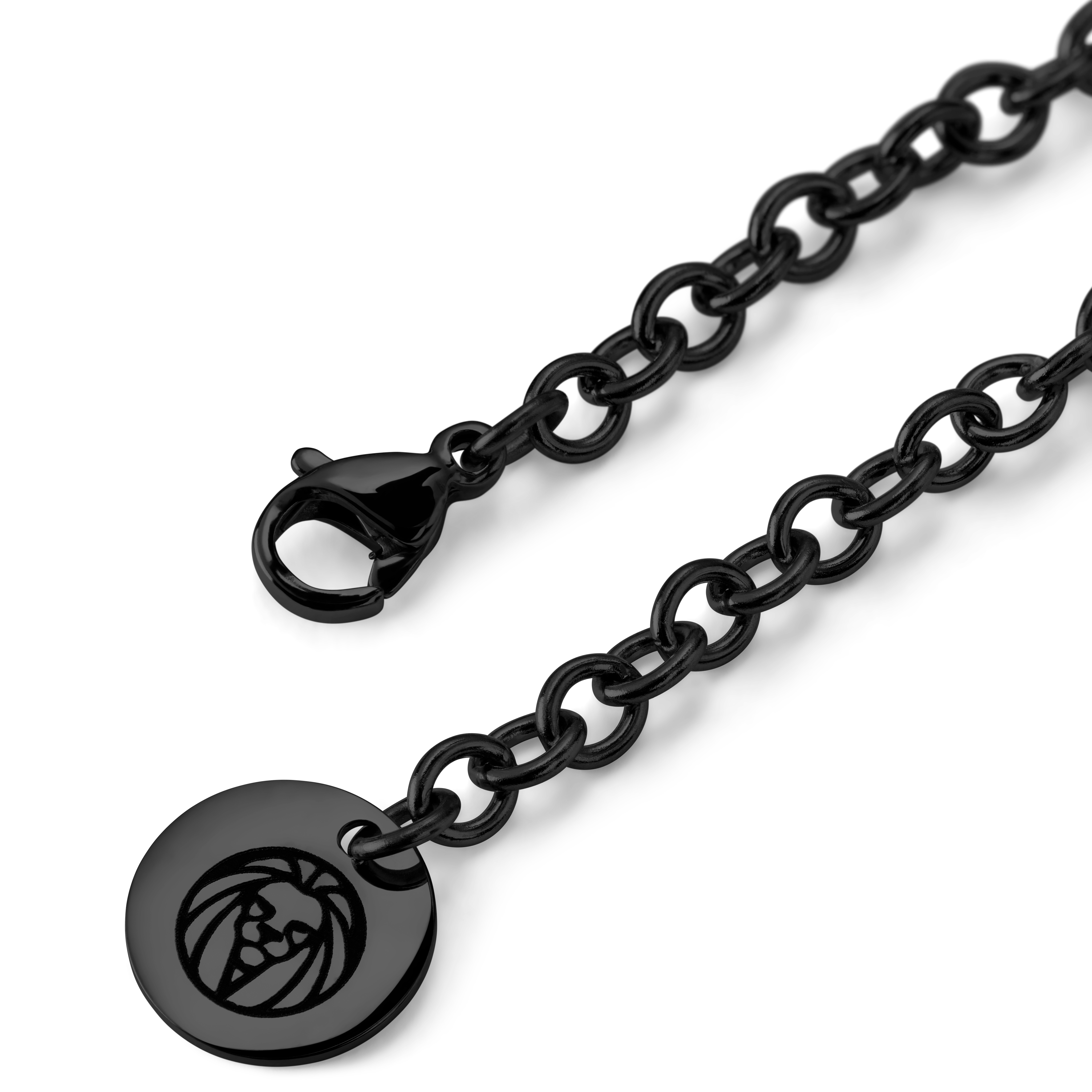 Élégant collier en acier couleur gunmetal - 5