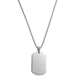 Silver-Tone Dog Tag Necklace 