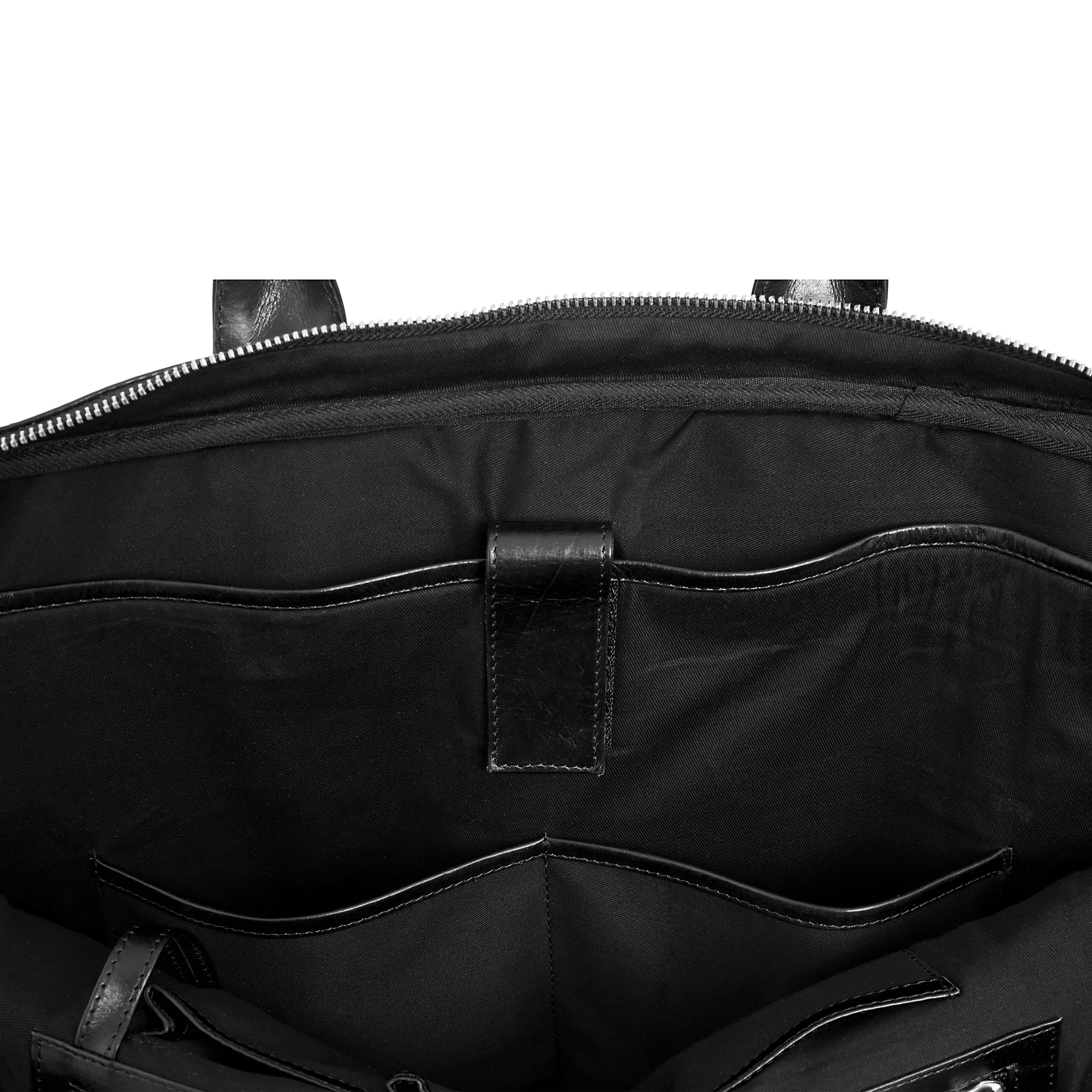 Zwarte Dunne Jasper Laptoptas met Rits - 10