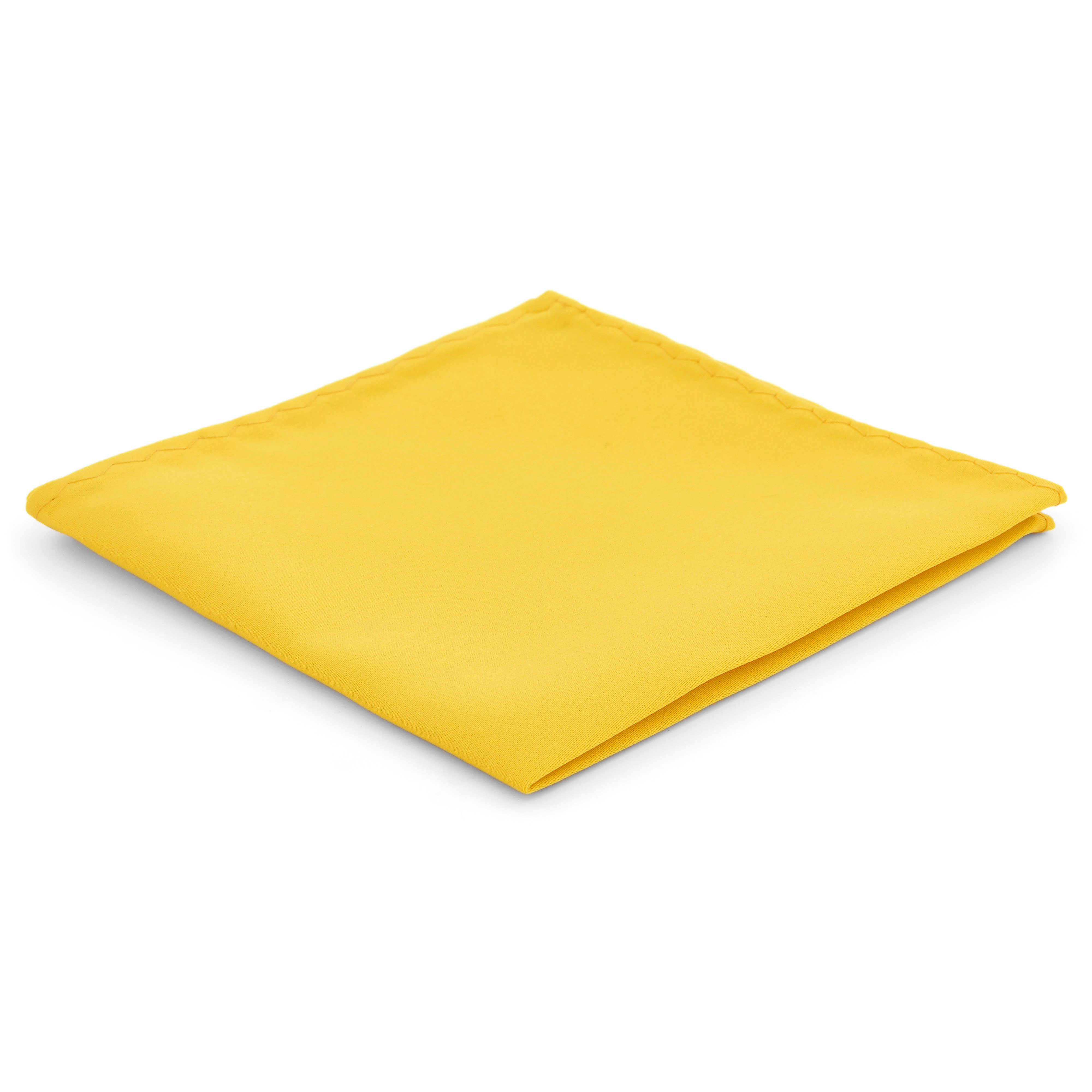 Kanariengelbes Schlichtes Einstecktuch - 1