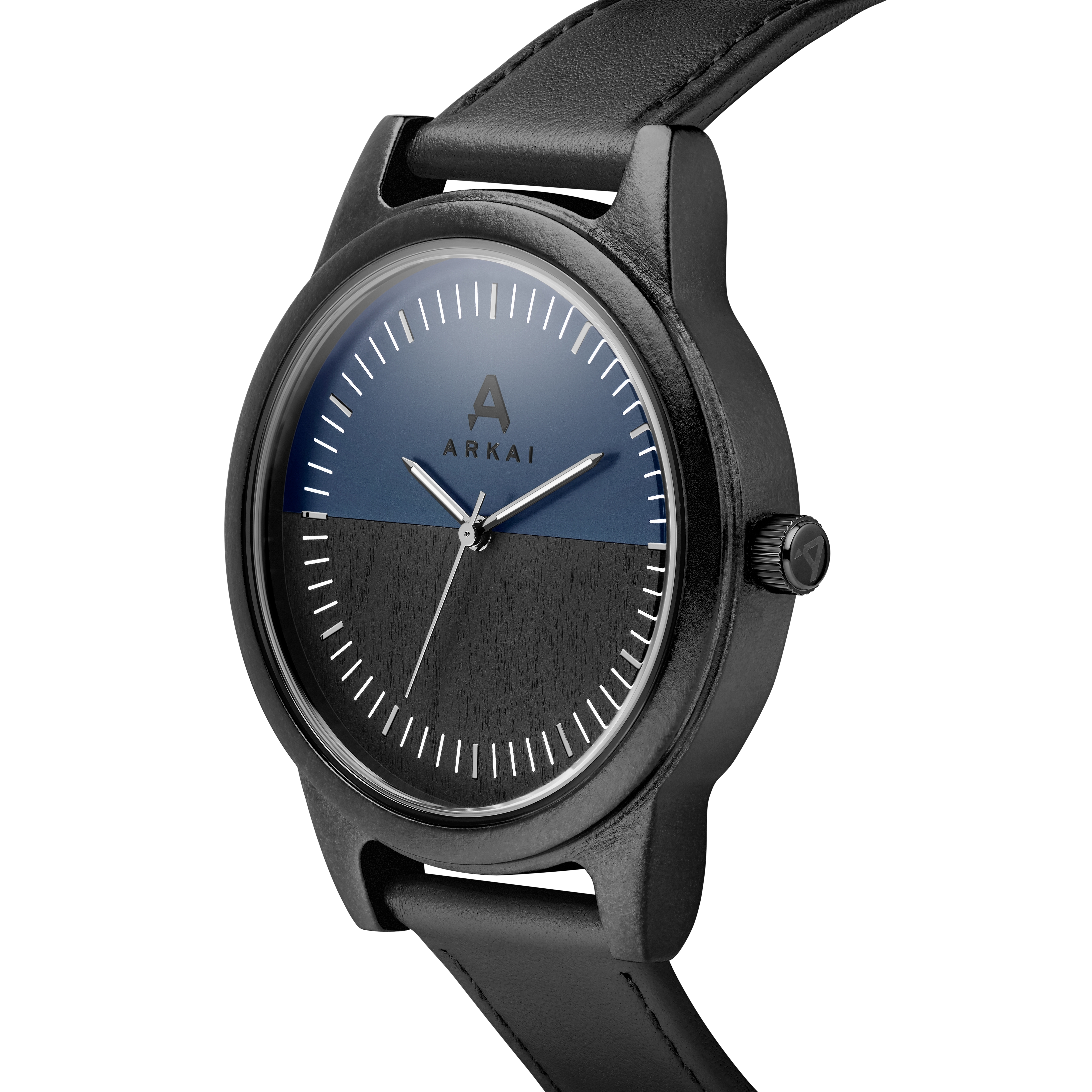 Arbor | Blue Two-Tone Dial Maple Wood Watch - 3