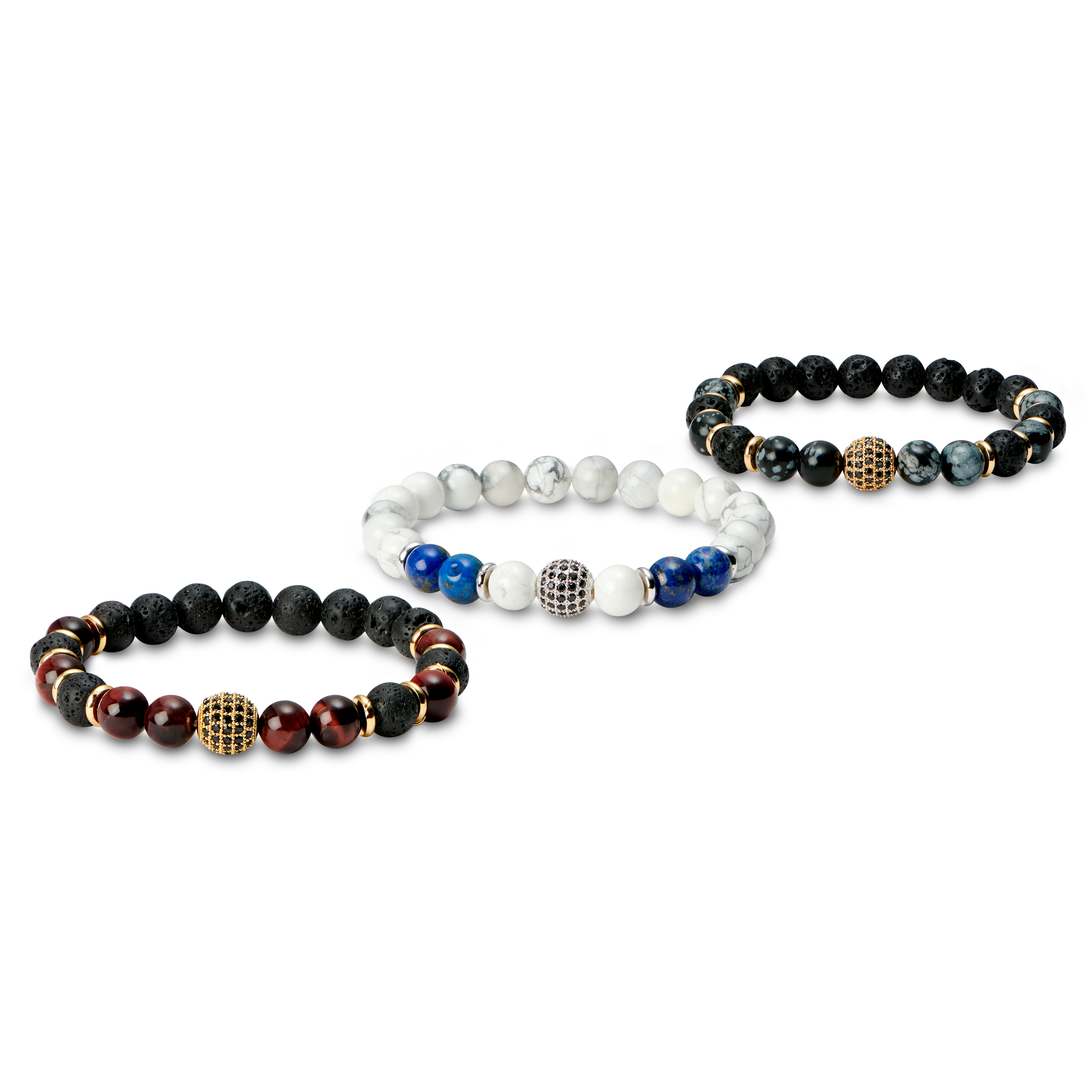 Pack de 3 bracelets royaux - 1