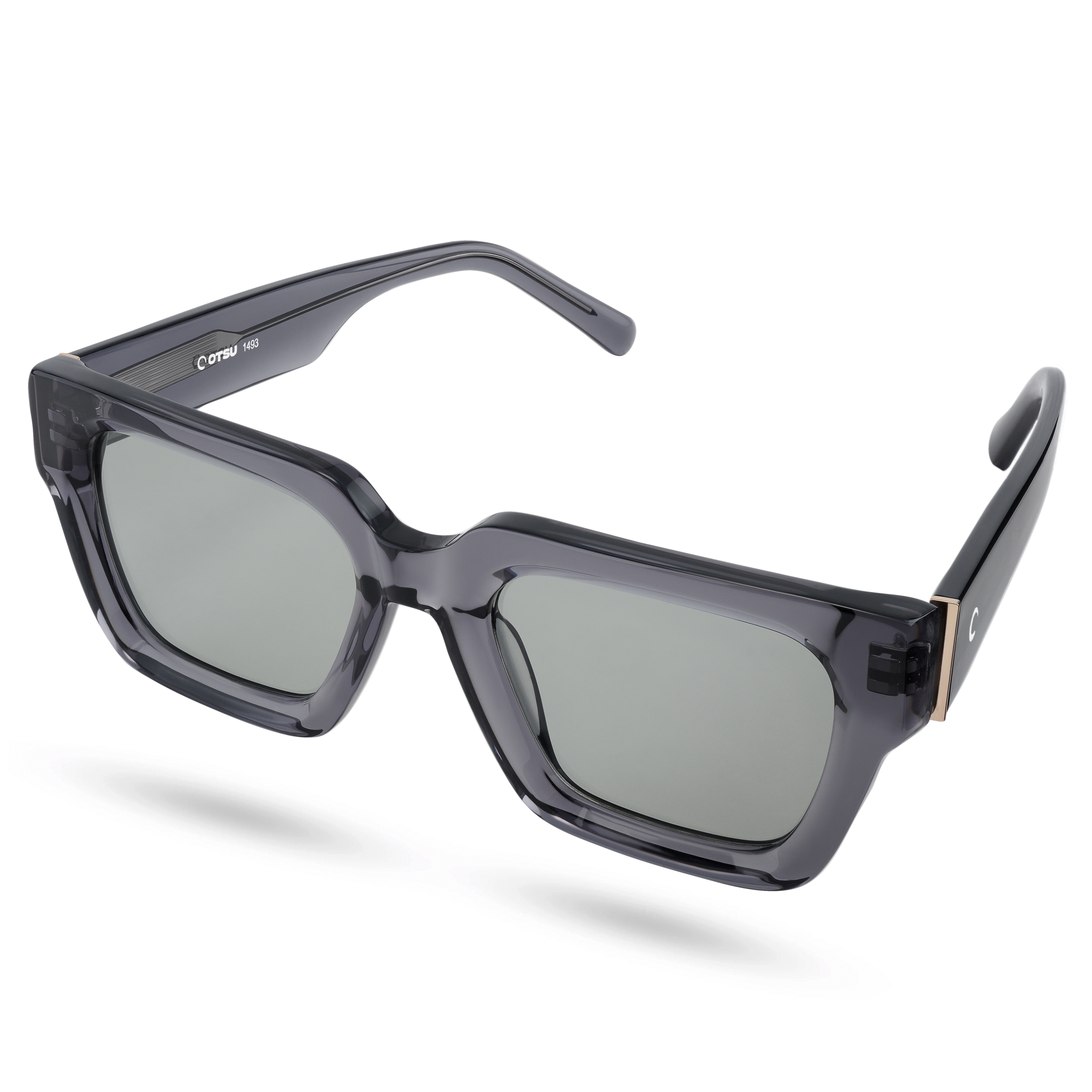 Occasus, Gafas de sol polarizadas cuadradas de estilo retro negras, ¡En  stock!