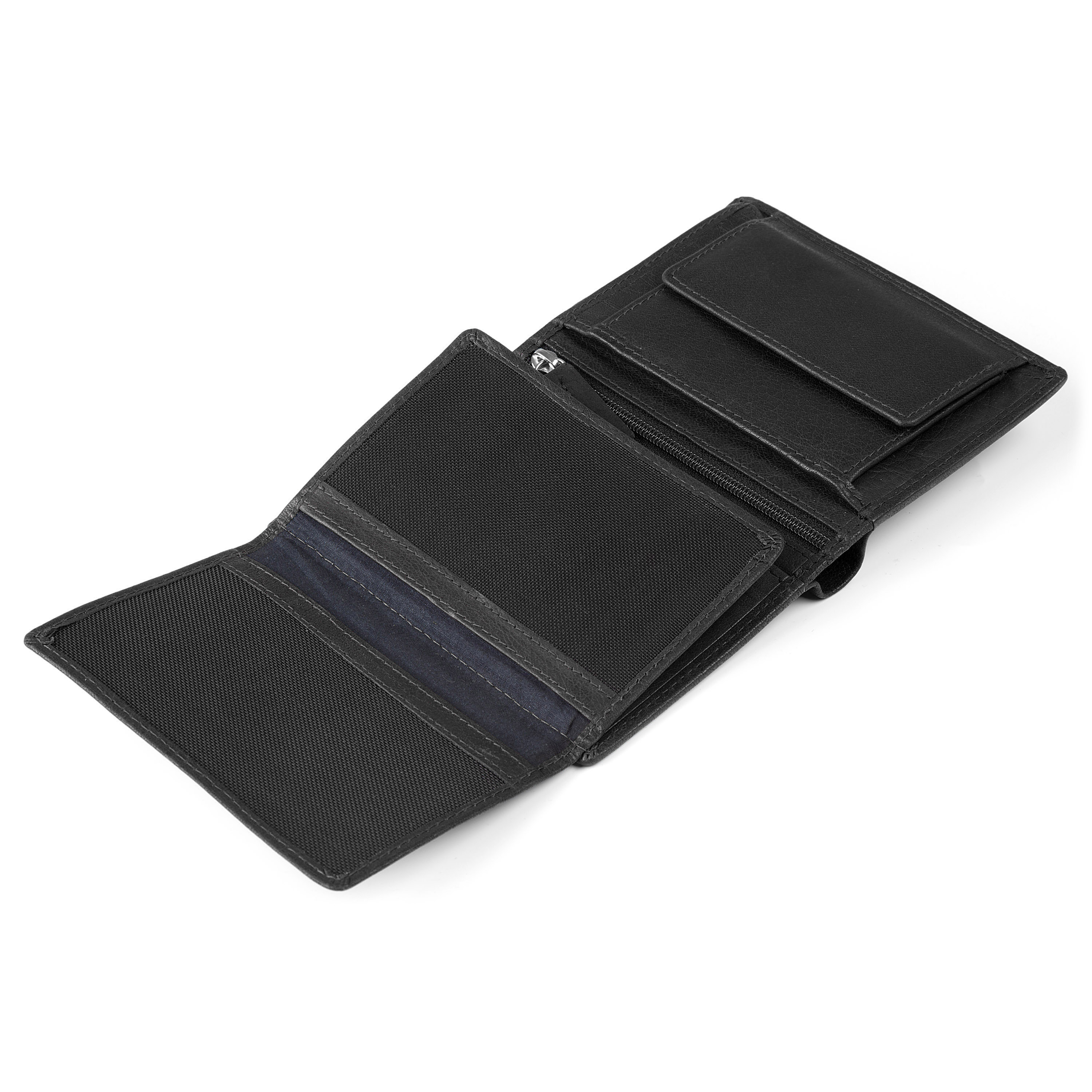 Montreal Vintage Schwarze RFID Leder Geldbörse - 7
