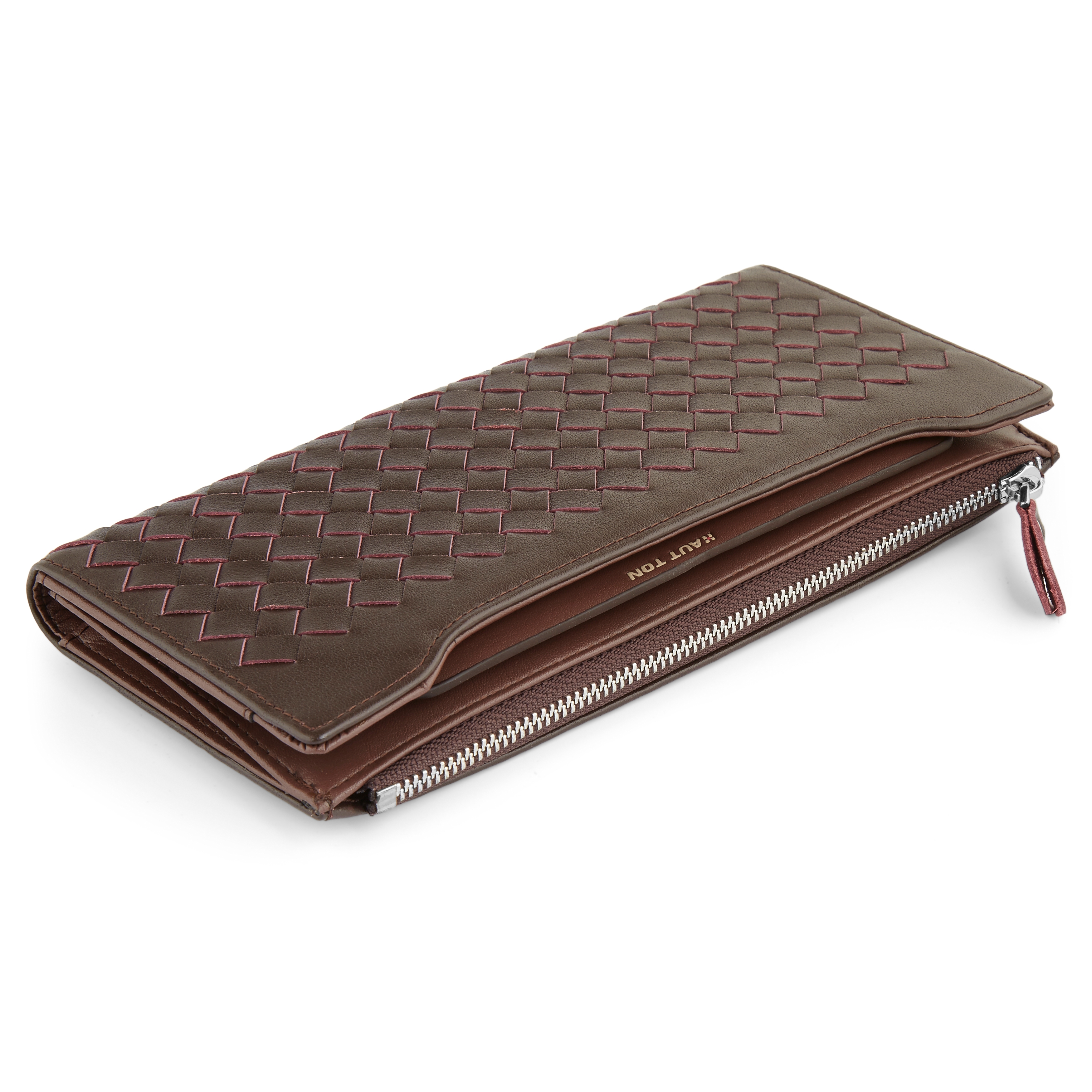 Long Brown Weave Wallet - 4