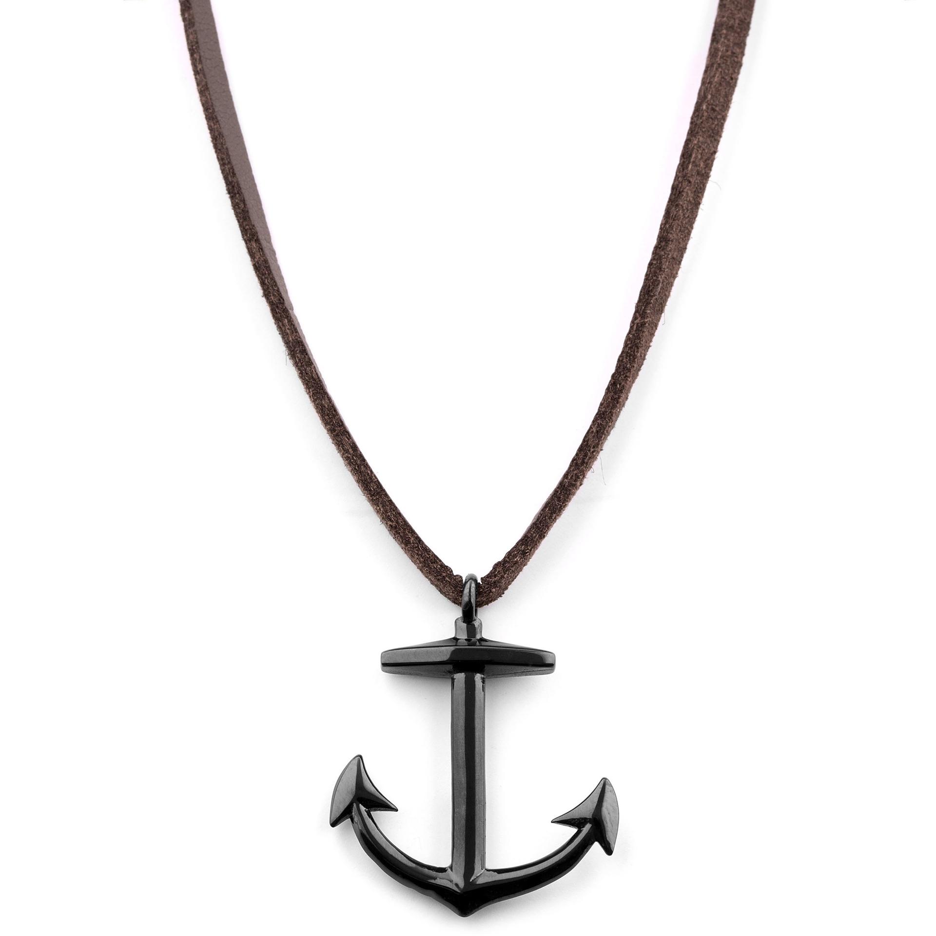 INFINIONLY Colliers Pendentif Ancre Créatif en Acier Inoxydable Hommes Garçons Vintage Bracelets Noir Tressé en Cuir Multicouche de Ancre pour Adolescents Bijoux Parures INFINIONLY Colliers Pendentif Ancre Créatif en Acier Inoxydable Hommes Garçons Vintage Bracelets Noir Tressé en Cuir Multicouche de Ancre pour Adolescents Bijoux Parures