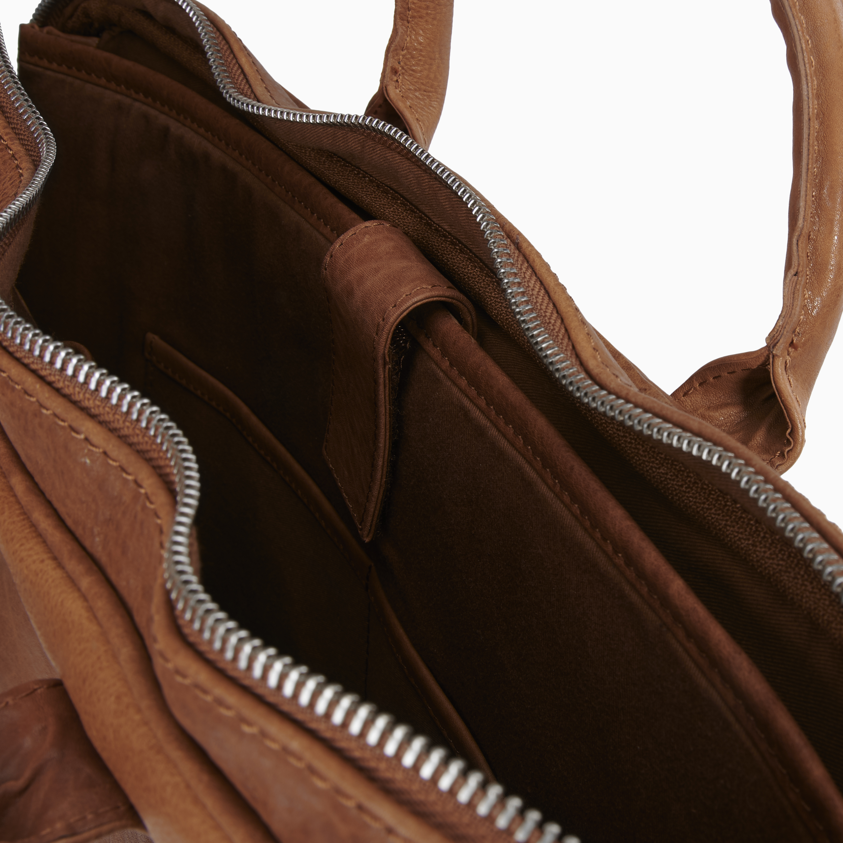 Cambodia Slim 15” Executive Tan Leather Bag - 12