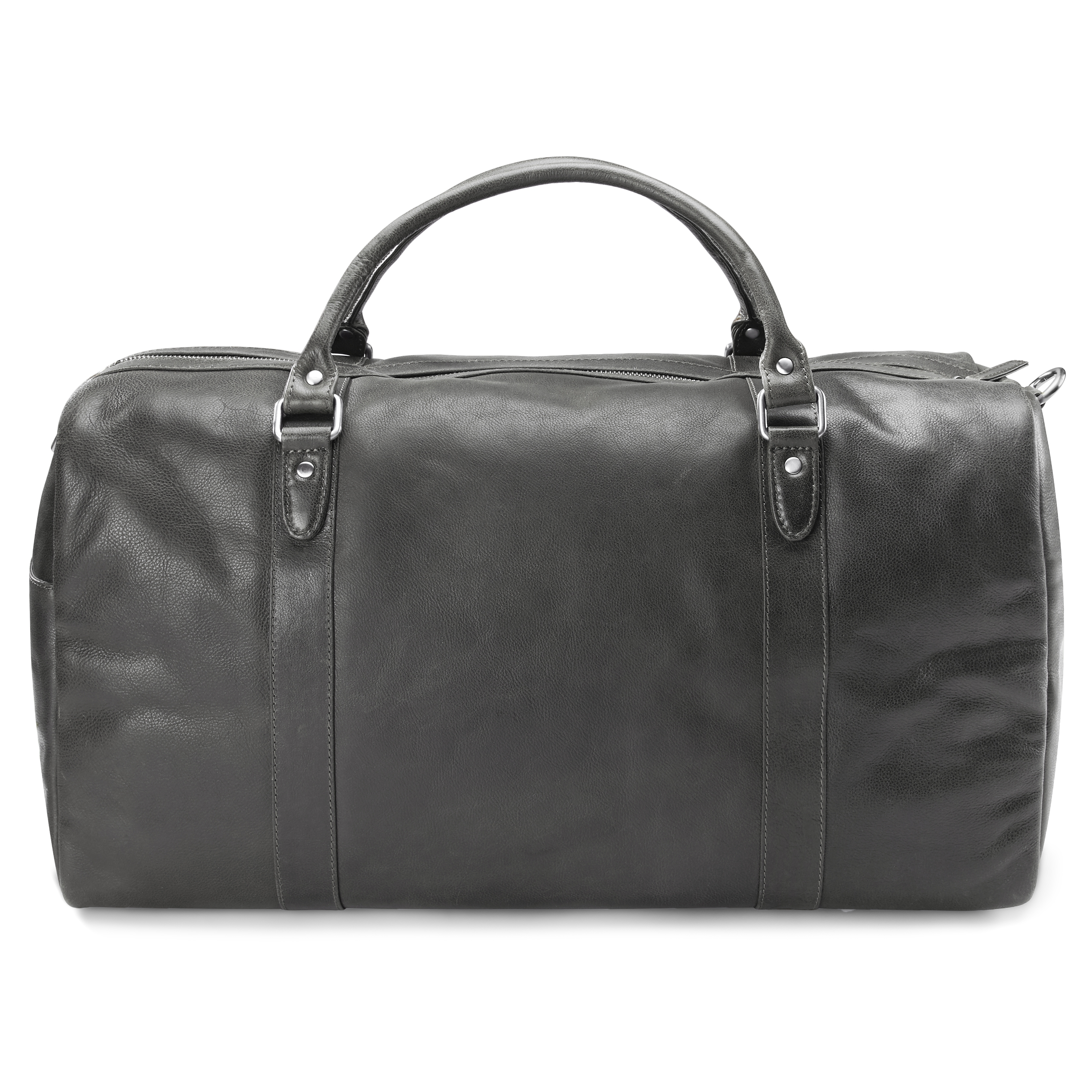 Donkergrijze Lederen Duffelbag - 2