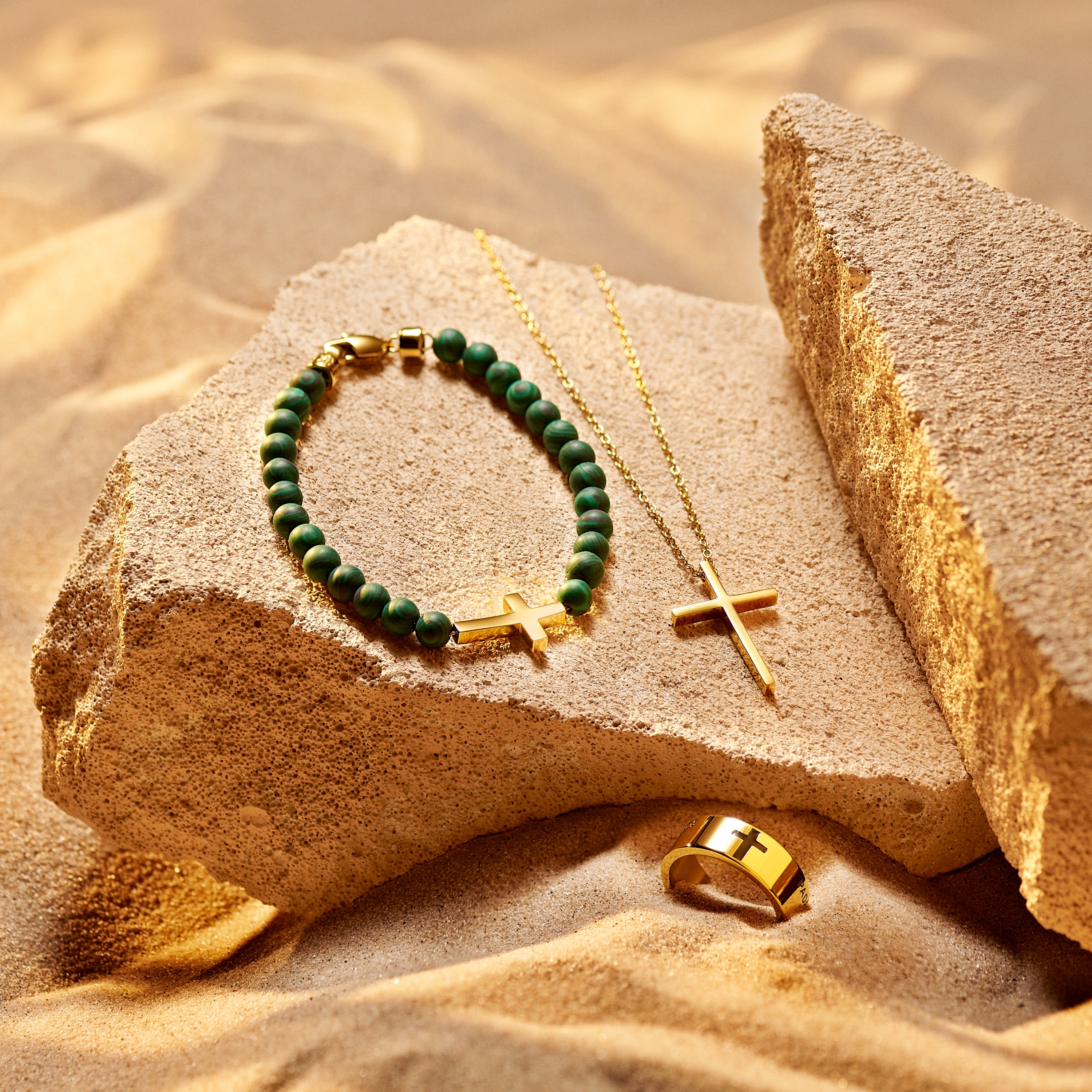 Unity | 8 mm Goldfarbener spanischer Vaterunser-Ring - 3