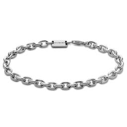 Argentia | 925s | 6mm Rhodium-Plated Sterling Silver Cable Chain Bracelet