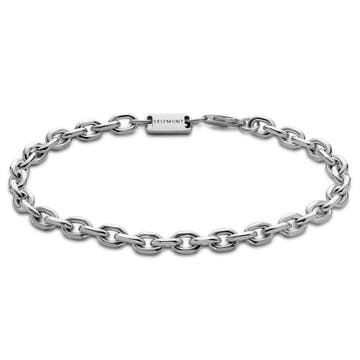 Argentia | 925s | 6 mm Rhodium-Plated Sterling Silver Cable Chain Bracelet