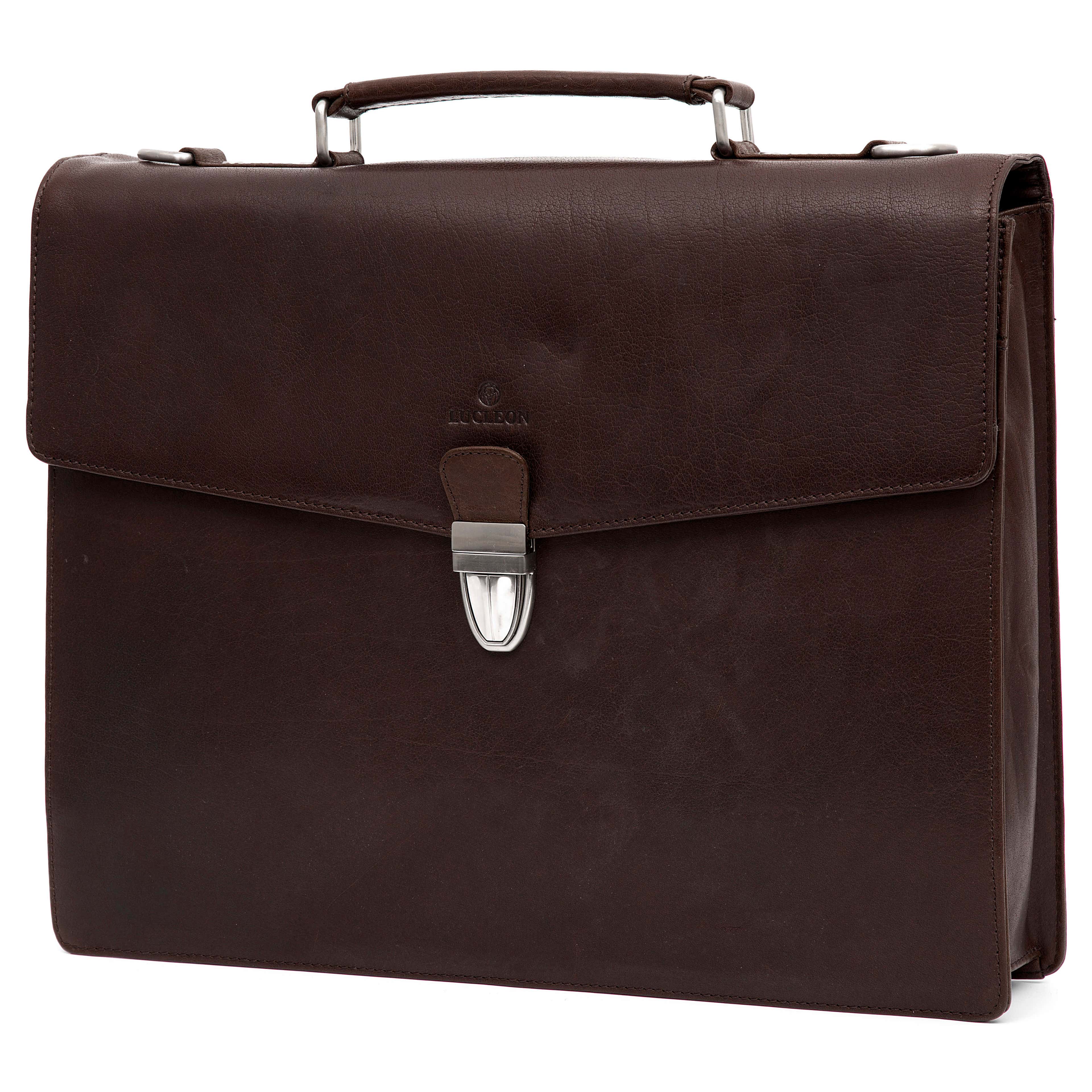 Montreal Brown Leather Satchel