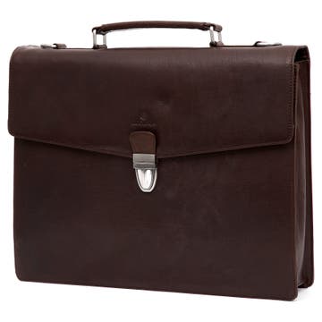 Montreal Brown Leather Satchel