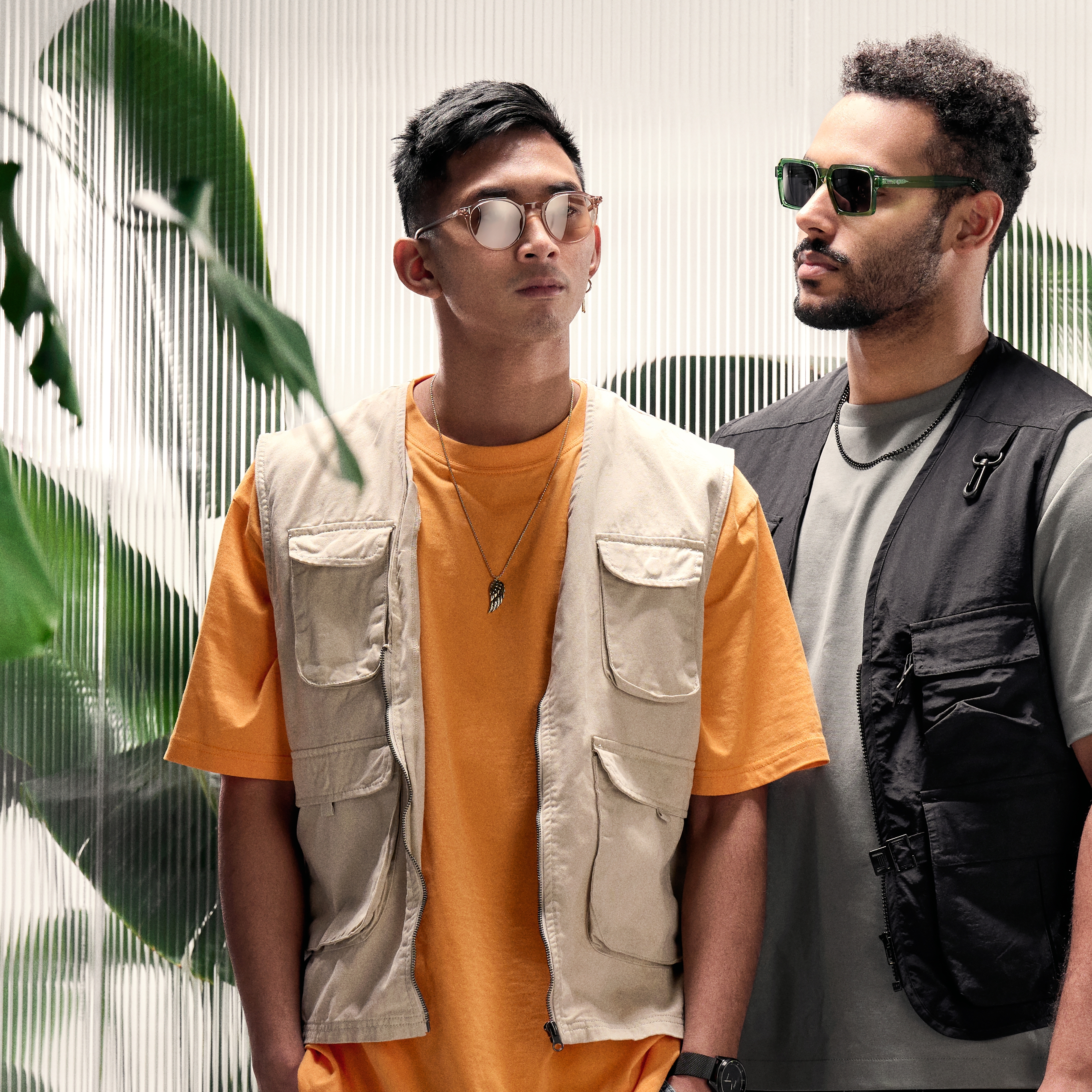 Occasus |  Lunettes de soleil translucides brun clair et de style vintage à verres ronds polarisés - 4